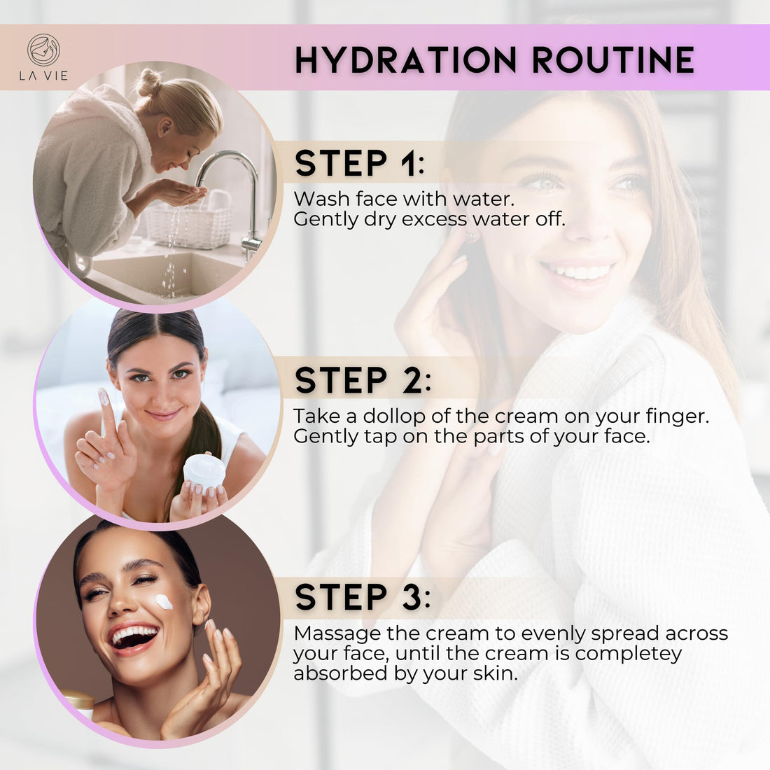 La Vie Protective Anti-Aging Face Cream – Day Cream with Hyaluronic Acid, Shea Butter & Vitamins – Firming Face Cream with SPF & Aloe Vera – 1.7Fl Oz