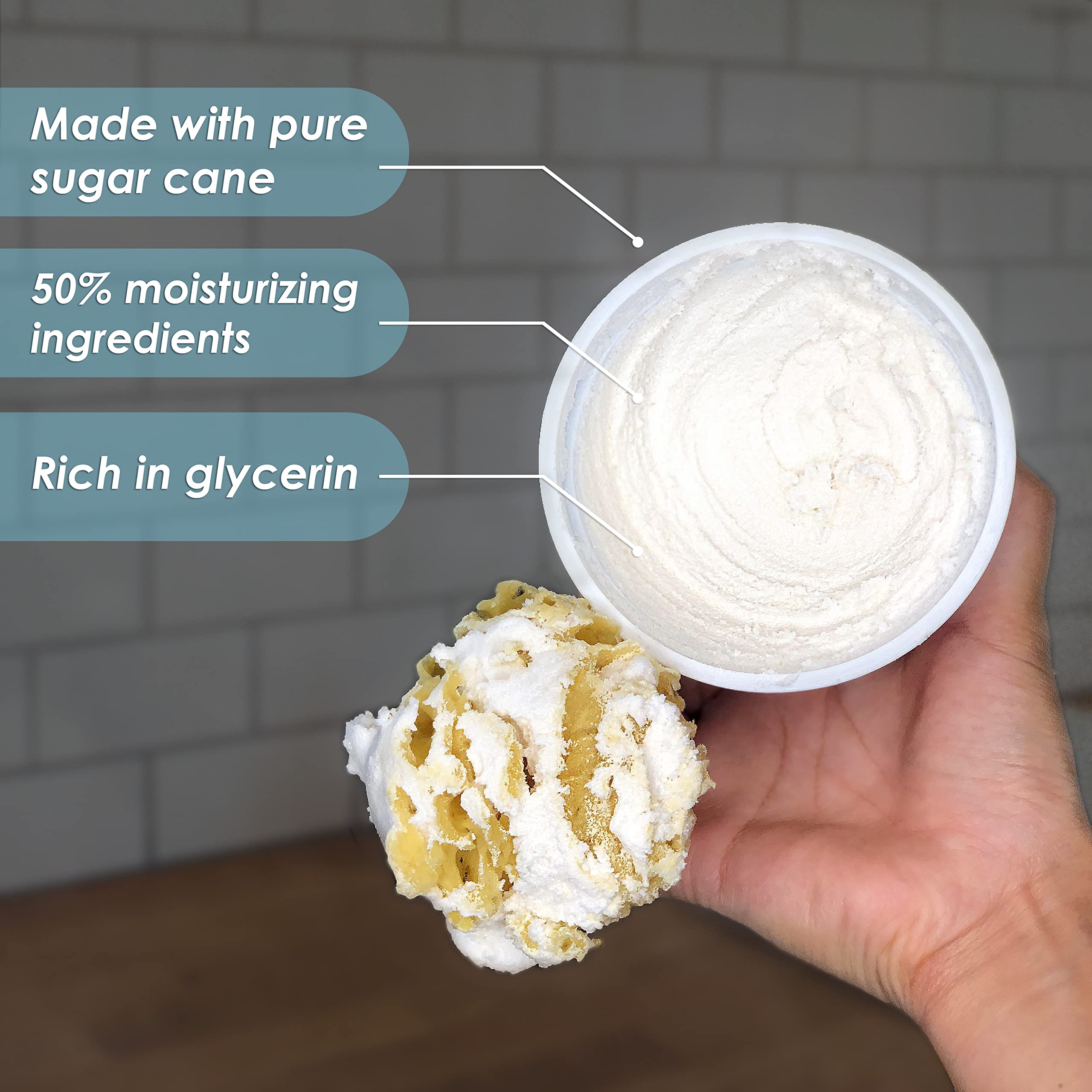 White: Primal Elements Unicorn Sugar Whip Moisturizing Body Scrub 10 Oz