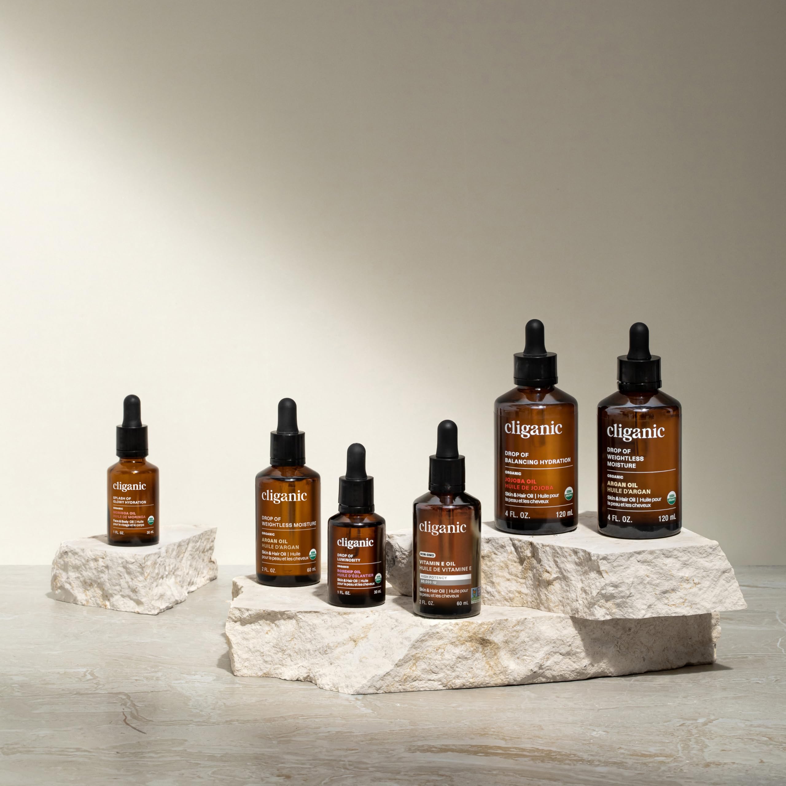 Cliganic Pure Vitamin E Oil for Skin, Scars, Hair & Face - 60,000 IU, Non-GMO Verified | Natural D-Alpha Tocopherol