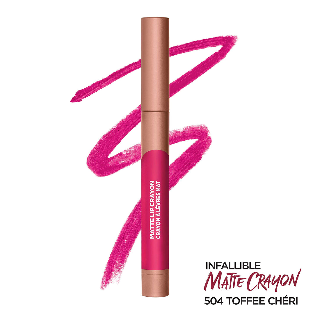 L’Oréal Paris Infallible Matte Lip Crayon, Toffee Cheri (Packaging May Vary)