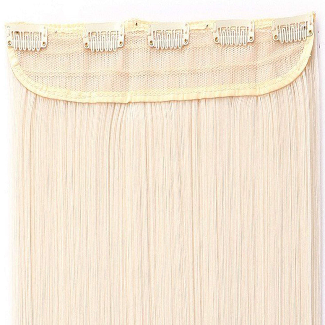 S-noilite Trendy 26 Inches-Straight 3/4 Full Head One Piece 5clips Clip in Hair Extensions Long (Light Blonde)