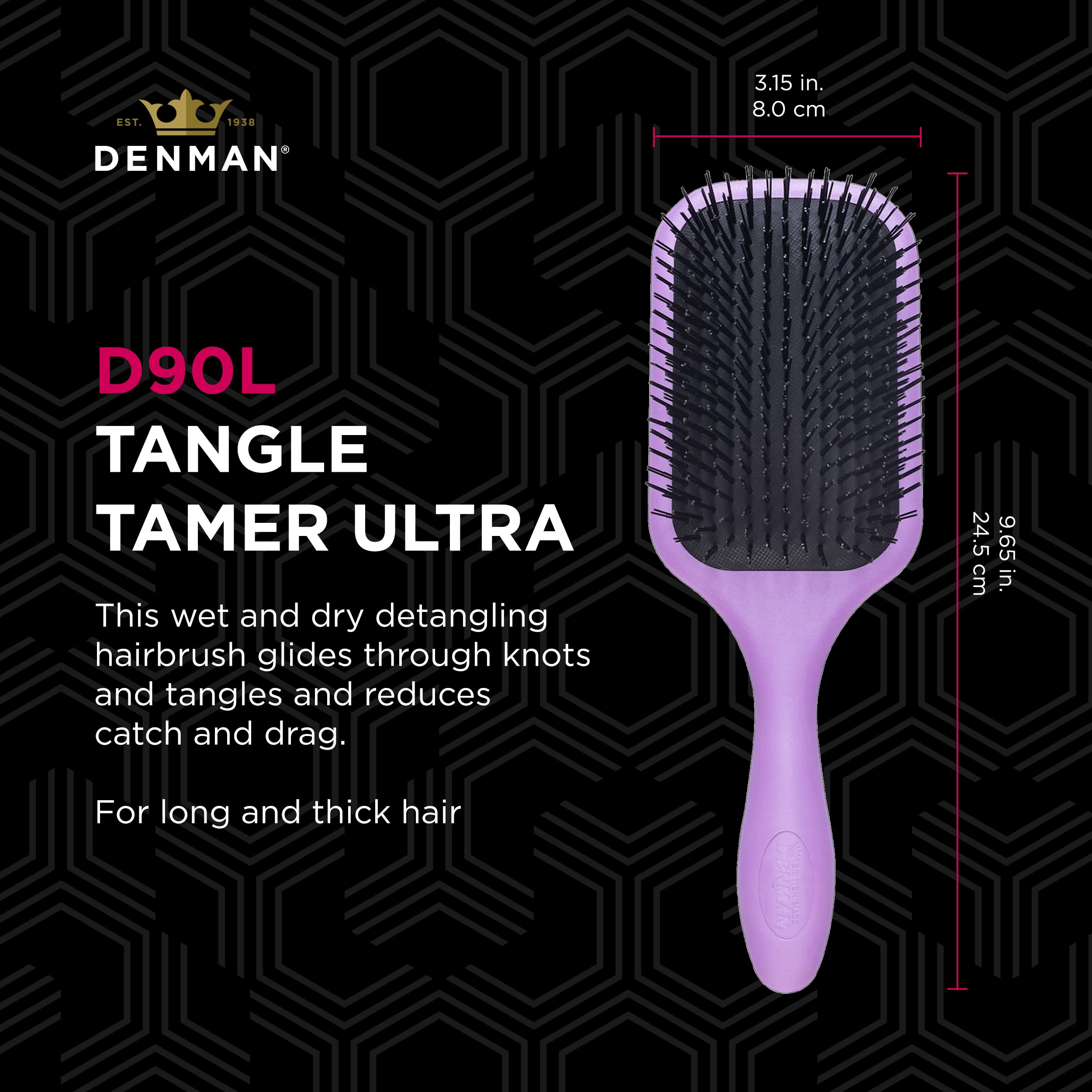 Denman D90L, Tangle Tamer Ultra Violet