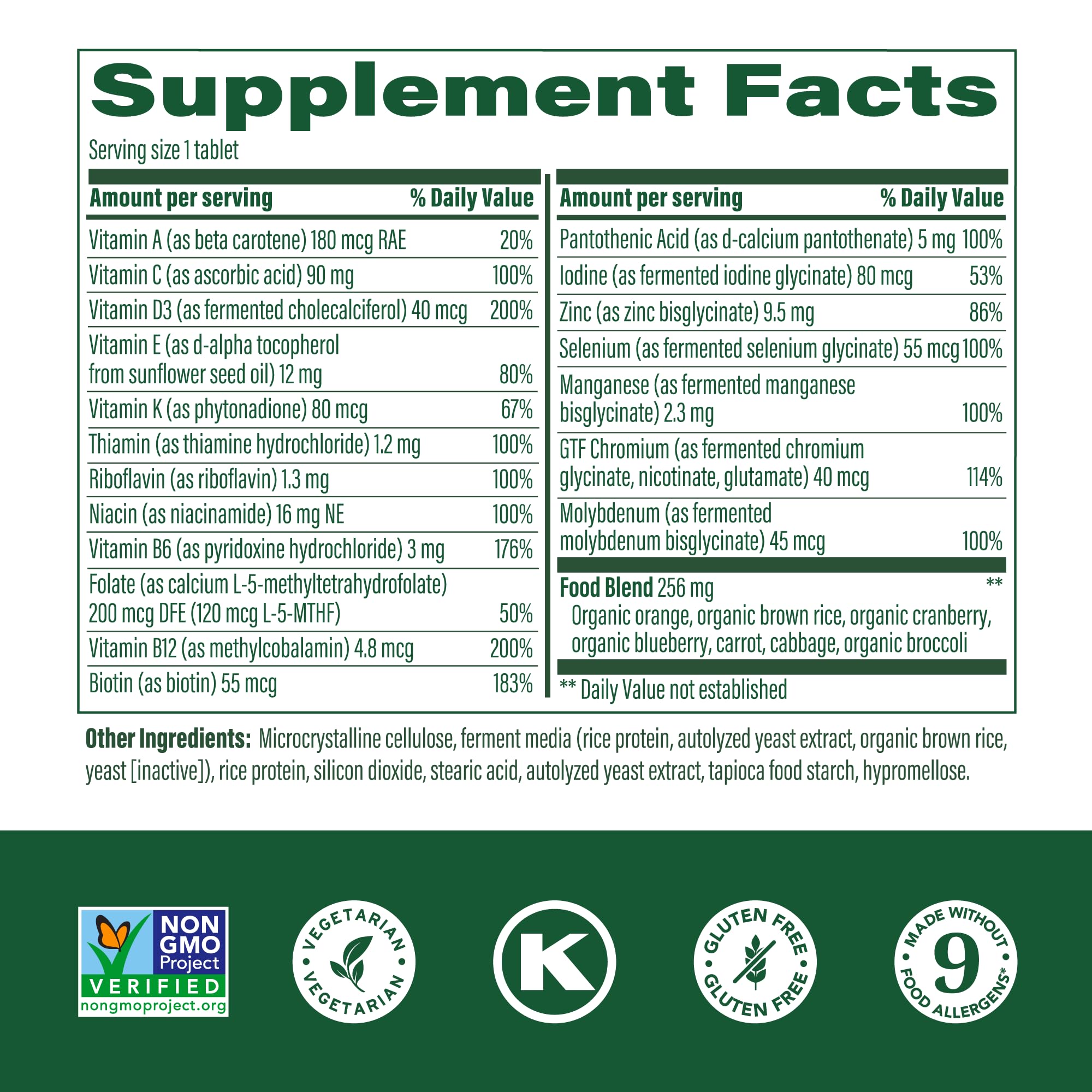 MegaFood Women's 55+ One Daily Multivitamin for Women with Vitamin A, Vitamin C, Vitamin D3 & Vitamin E for Optimal Aging Support- Plus Real Food- Bone & Immune Support Supplement- Vegetarian-60 Tabs