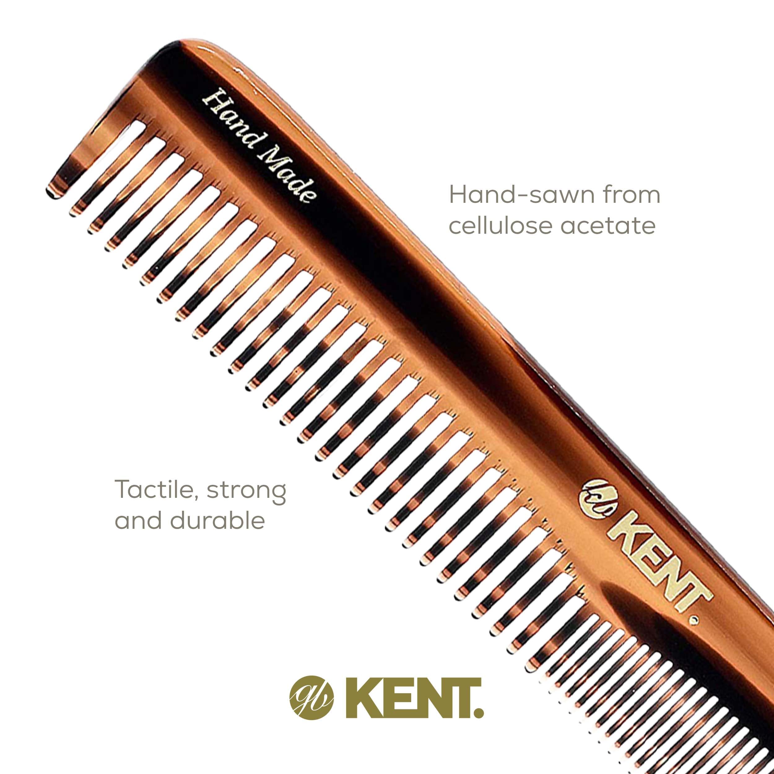 Kent Authentic Handmade Dressing Table Comb, Dark Brown, 175mm
