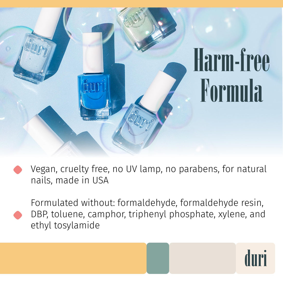 duri Nail Polish, 160N Tsunami, Neon Blue, Matte, Opaque, 0.5 fl.oz.