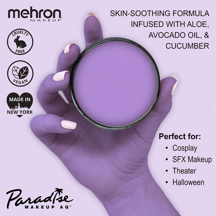 Mehron Makeup Paradise Makeup AQ Face & Body Paint (1.4 oz) (PURPLE)