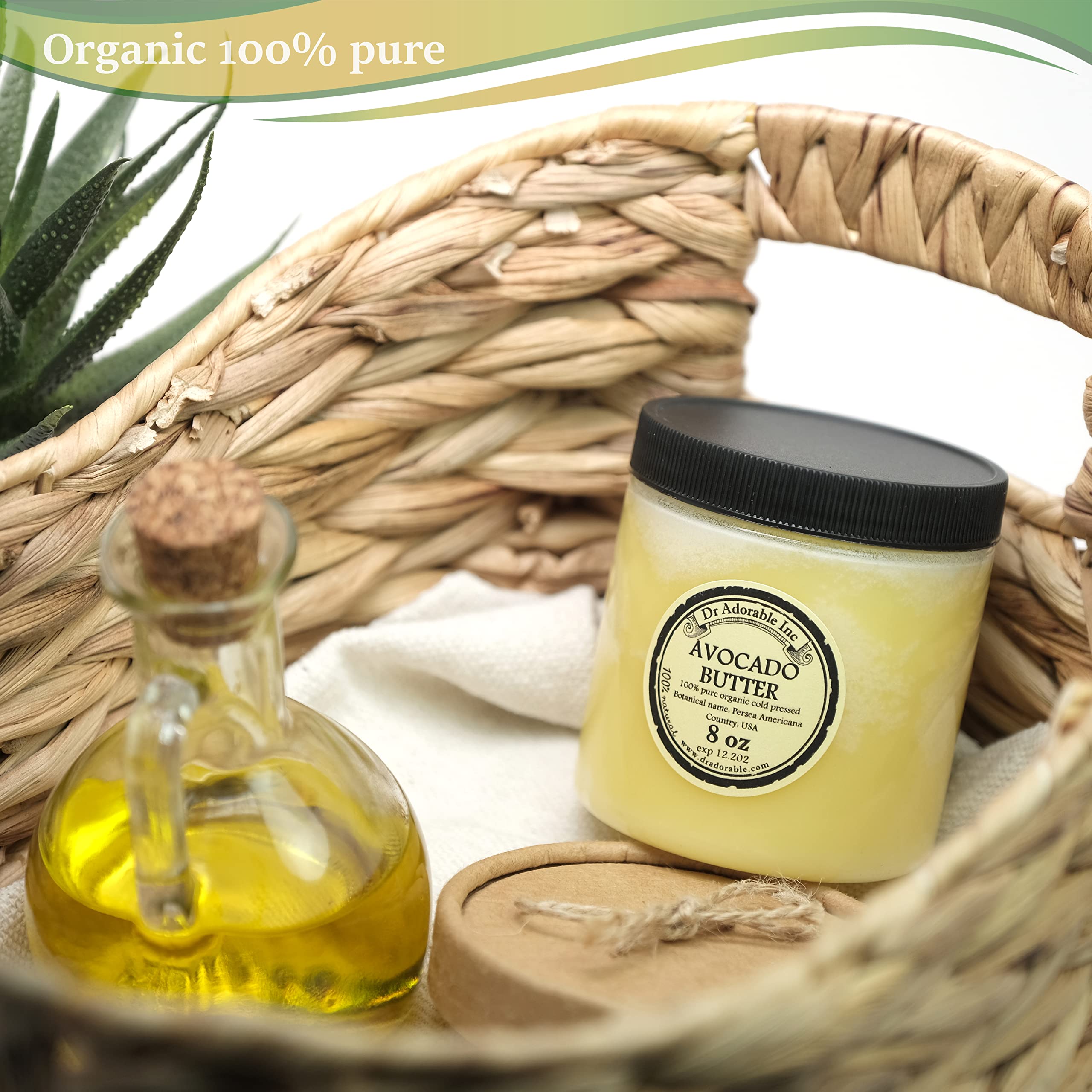 Dr Adorable - 8 oz - Avocado Butter - Refined Pure Natural Organic Raw