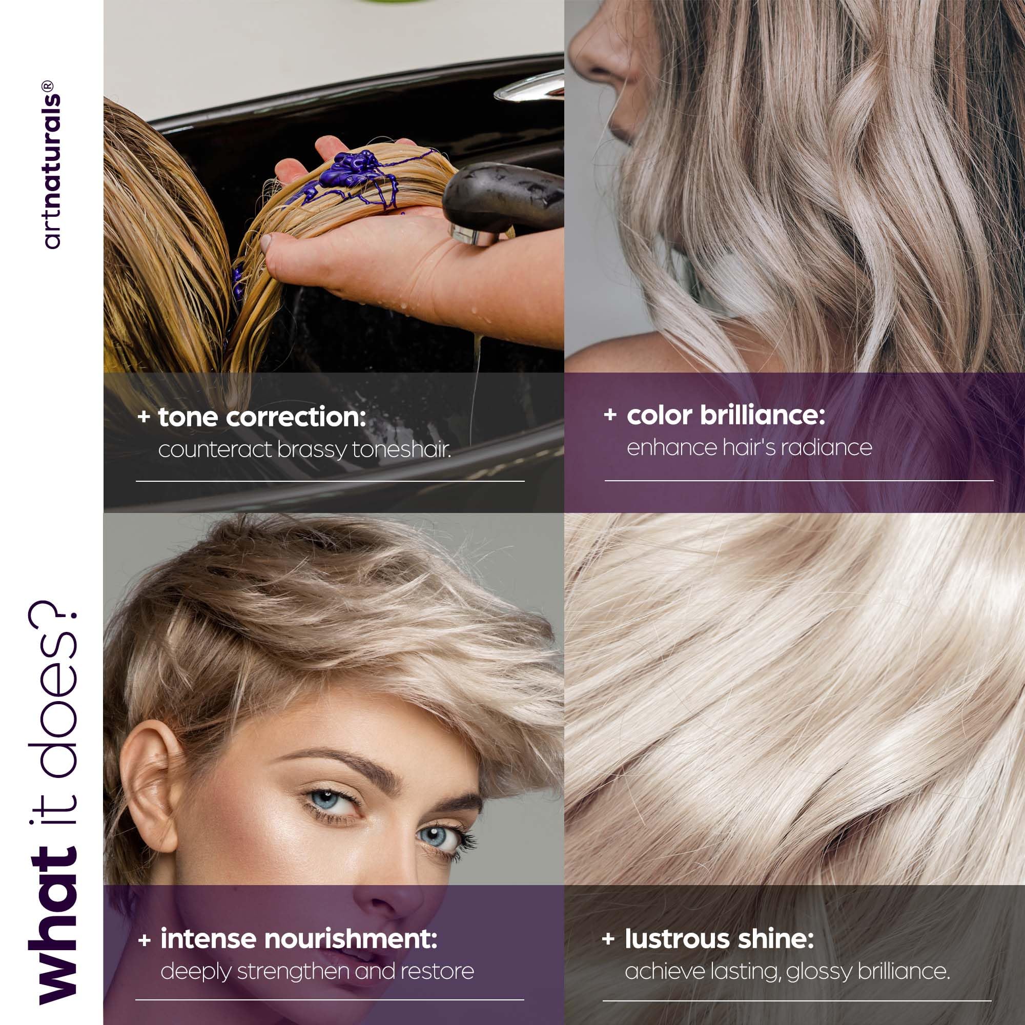 ArtNaturals Purple Conditioner for Blonde Hair â€“ (16 Fl Oz / 473ml) â€“ Protects, Balances and Tones â€“ Bleached, Color Treated and Silver Hair - Sulfate Free: Purple Conditioner