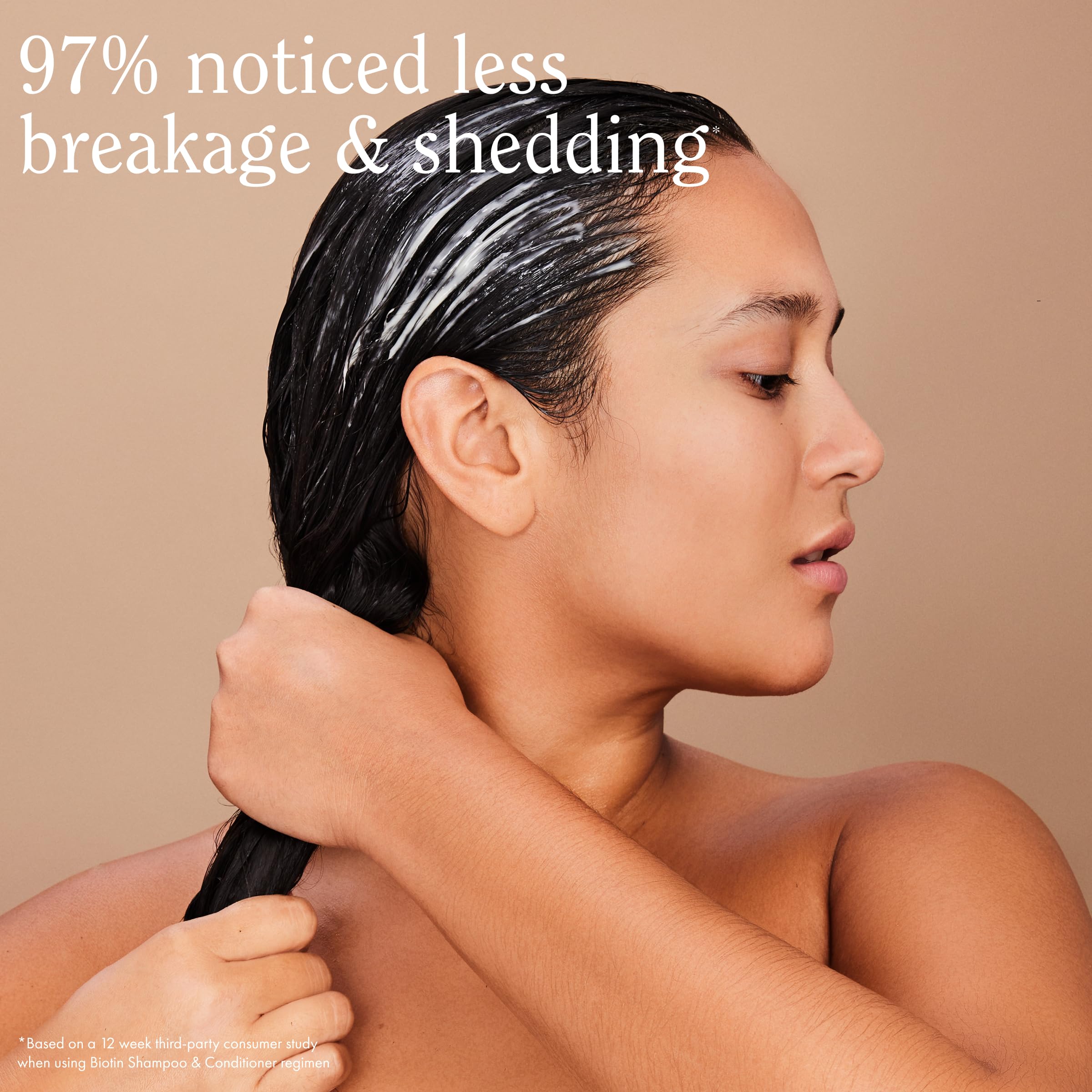 Rizos Curls Biotin Conditioner, Strengthen & Nourish, Rosemary Oil & Oat Protein for Longer and Stronger Hair, Hair is Fuller, Softer & Shinier, 10 oz