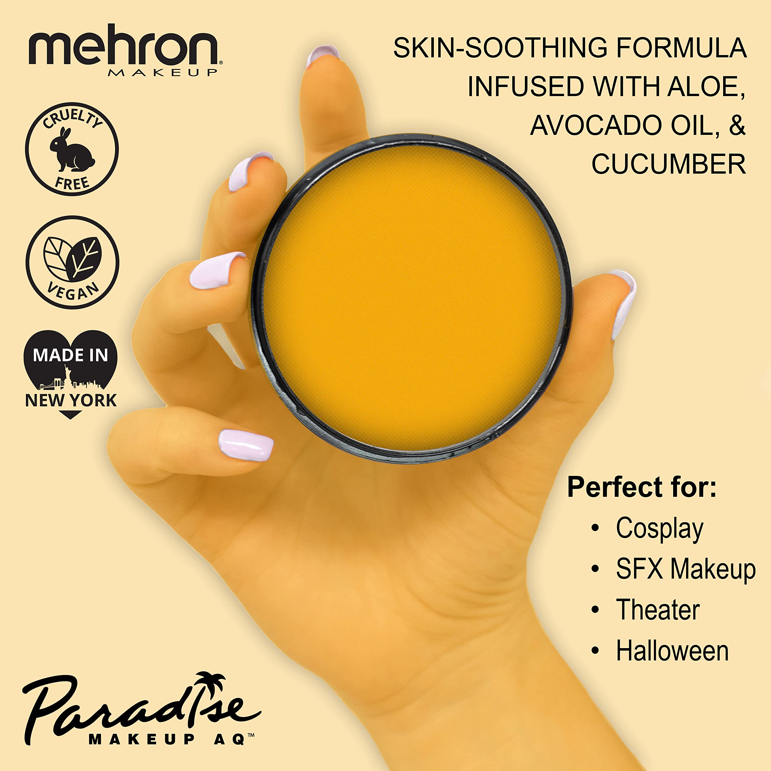 Mehron Makeup Paradise Makeup AQ Face & Body Paint (1.4 oz) (Mango)