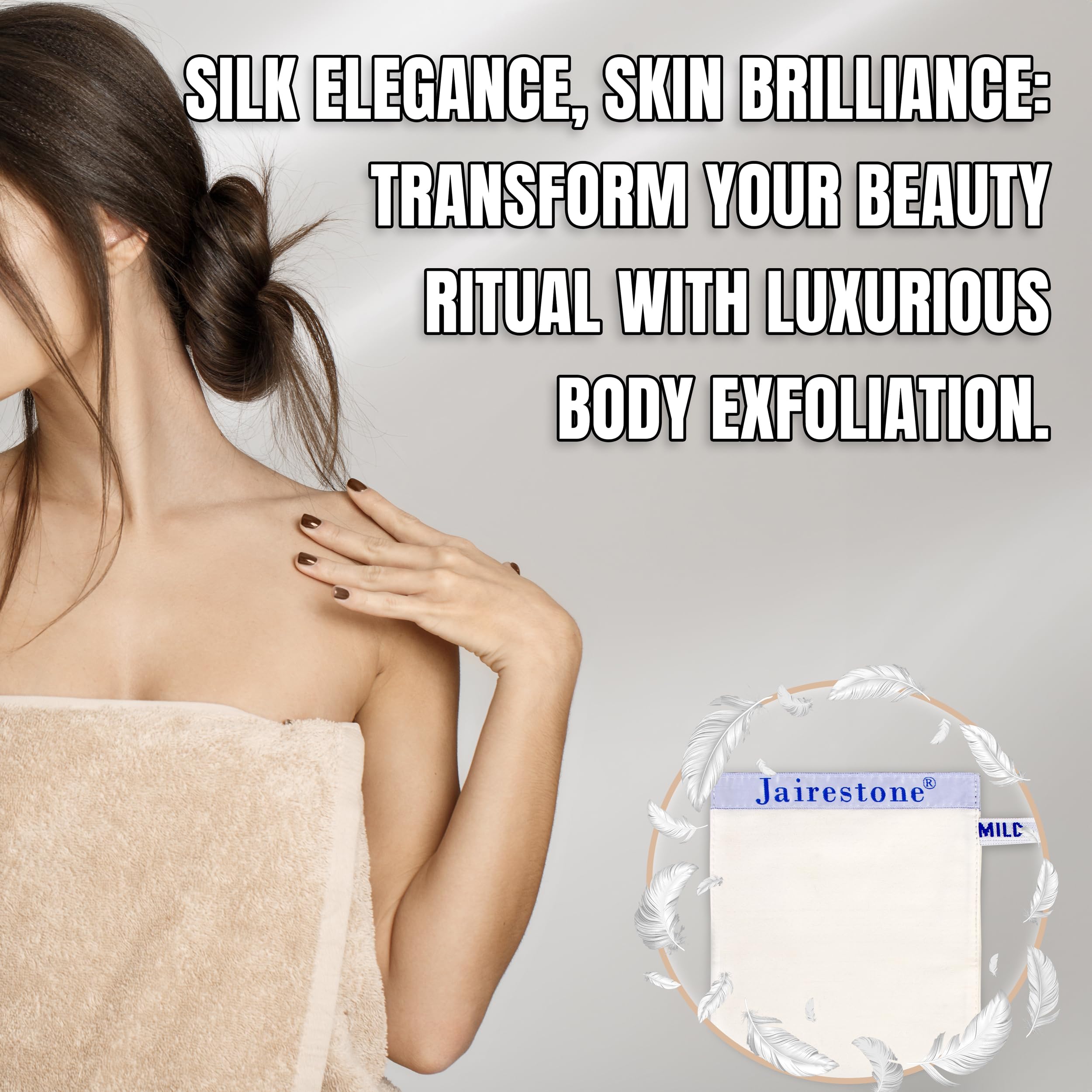 Jairestone Deep Exfoliating Glove - Exfoliating Gloves Dead Skin Remover – Hammam Hand Scrub Glove – Kessa Body Scrub Mitt - Spray Tan Remover - Bikini Buffer