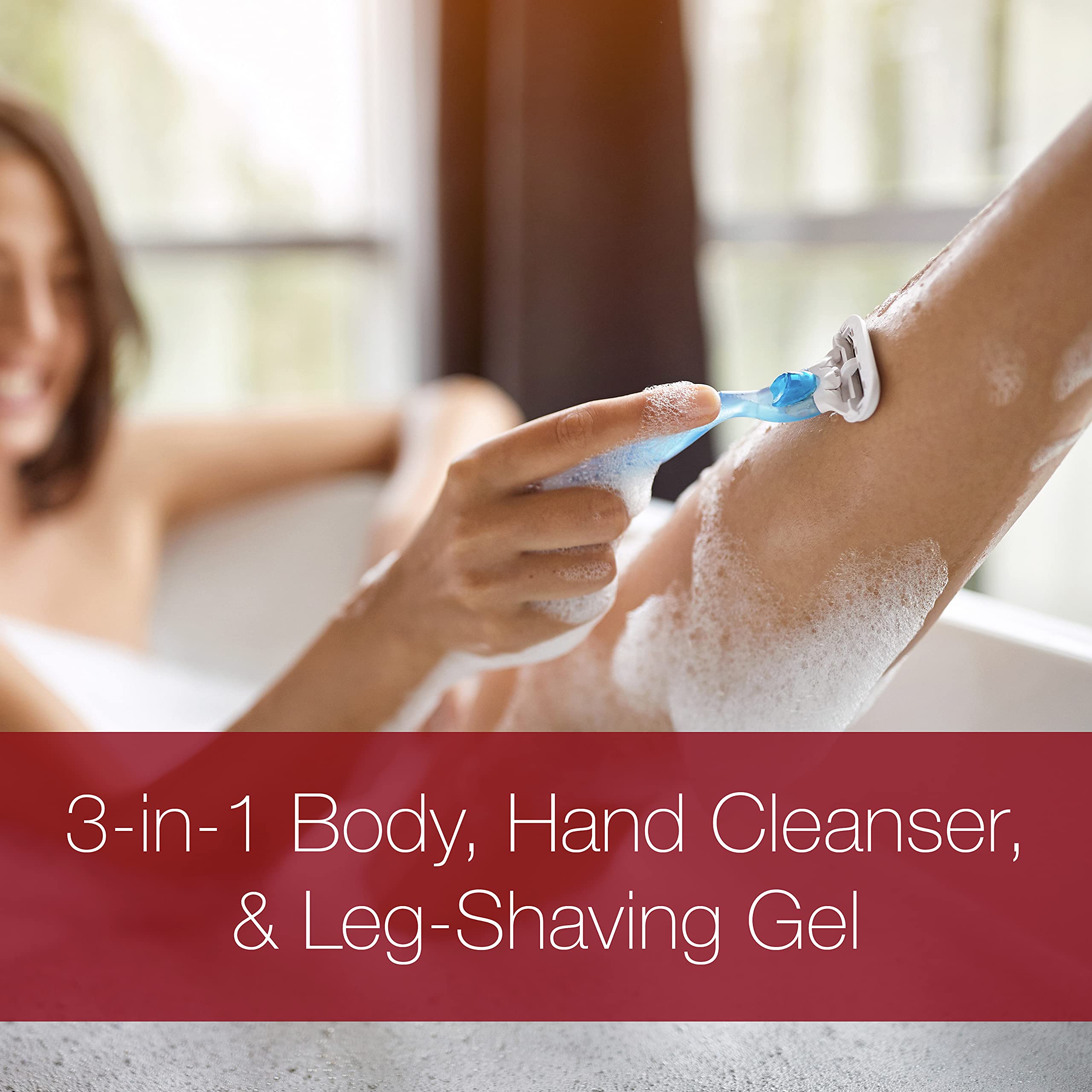 Neutrogena Rainbath Rejuvenating and Cleansing Shower and Bath Gel, Moisturizing Body Wash and Shaving Gel with Clean Rinsing Lather, Pomegranate Scent, 16 fl. oz