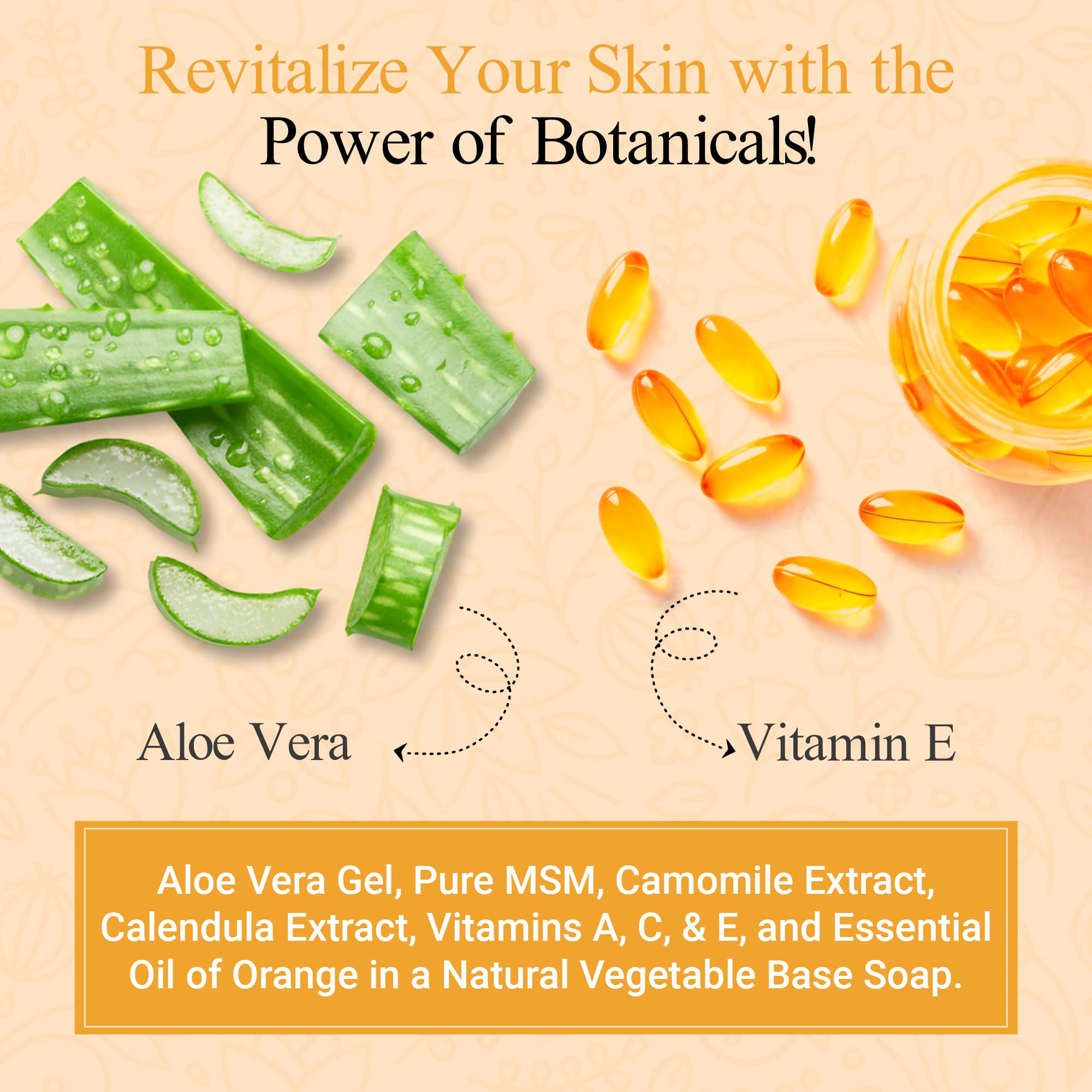 At Last Naturals MSM Soap Bar Body Soap for Women Fine Line and Wrinkle Reduction Herbal Moisturizer with Aloe Vera Vitamin E and Essential Oils Deep Cleansing for Sensitive Skin 3 Ounce (Pack of 1)