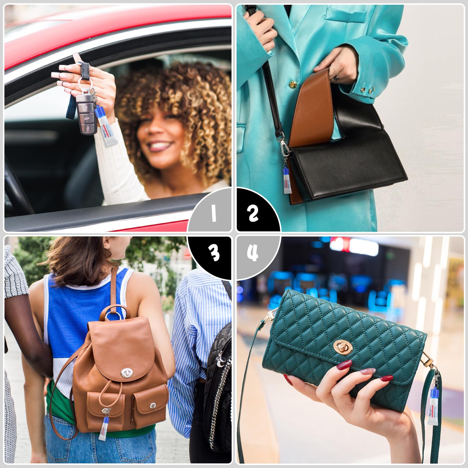 Keychain Cap Compatible with Aquaphor HEALING OINTMENT .35 0Z.(10g) - Replacement Cap with Stopper, Lip Balm Holder for Lanyard or Bag, Lip Gloss Keychain for Women&Moms