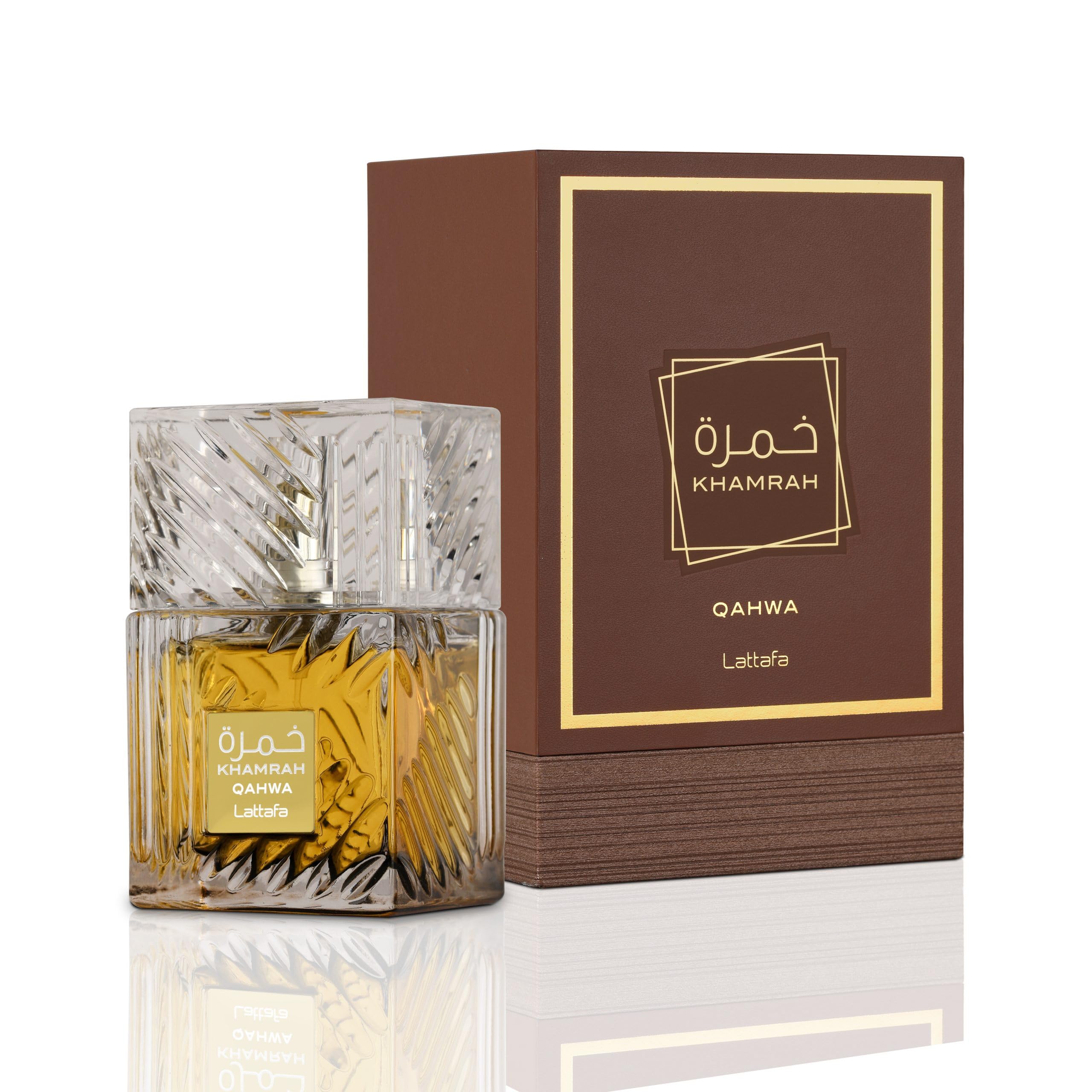 Lattafa Khamrah Qahwa - Vanilla, Warm Spicy, Cinnamon, Sweet - Eau de Parfum Long-Lasting Fragrance for Unisex, 3.40 Ounce / 100 ml
