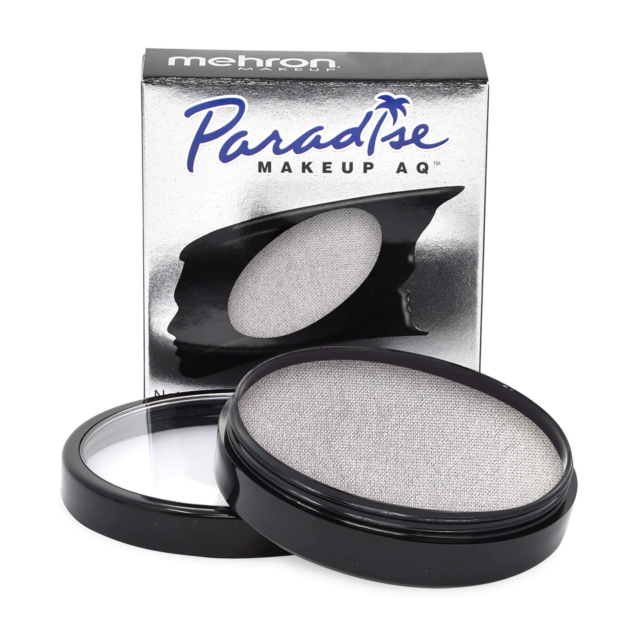 Mehron Makeup Paradise AQ Face & Body Paint, SILVER/ ARGENTE: Brillant Series - 40gm