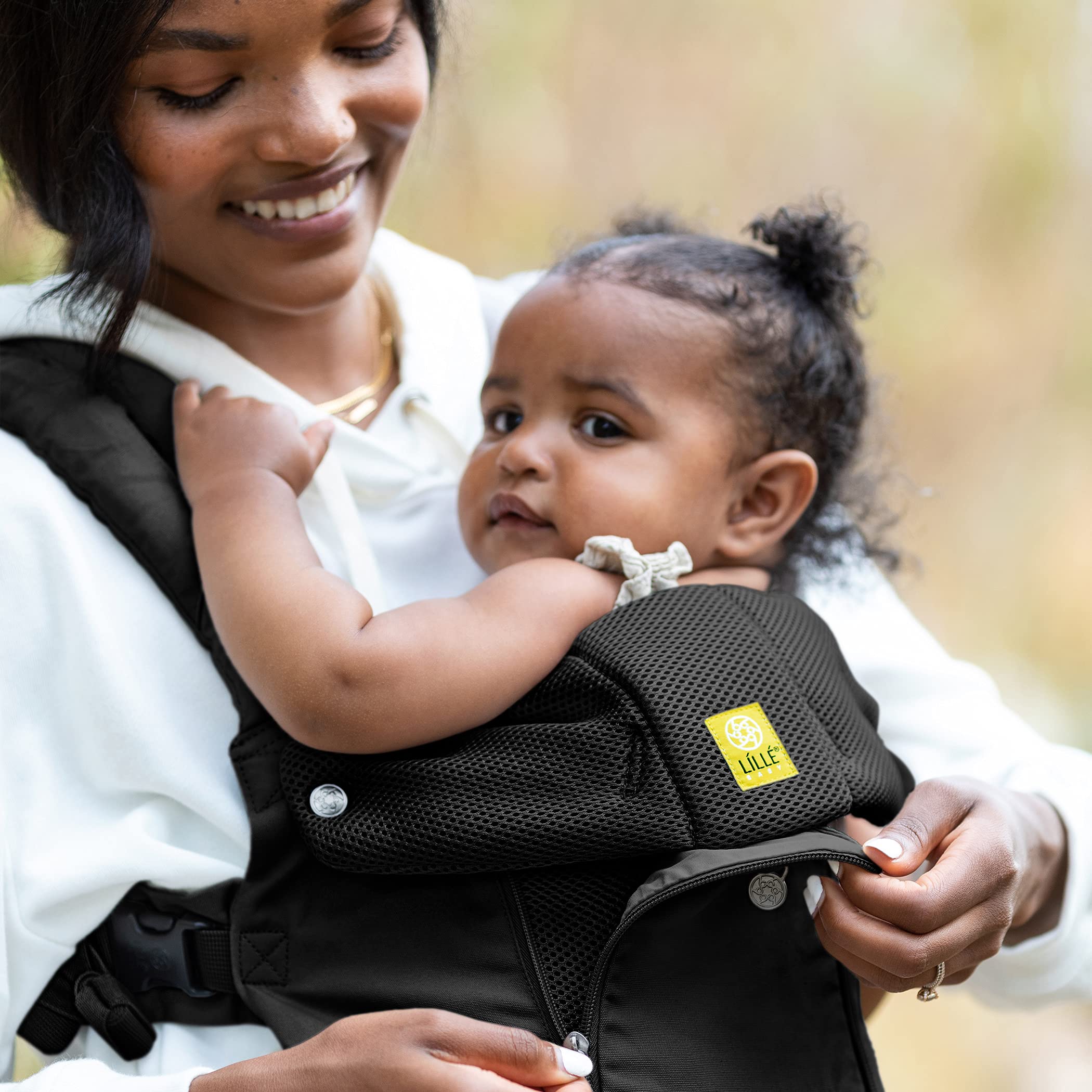 LÍLLÉbaby Complete All Seasons Ergonomic 6-in-1 Baby Carrier Infant to Toddler with Lumbar Support (7-45 Pounds), 360 Degree Baby Wearing & Multi-Position, Inward & Outward Facing (Black)