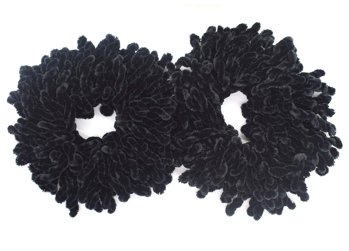 AUEAR, 2 Pack Volumising Scrunchie Big Hair Tie Ring Hijab Volumizer Khaleeji Hair Scrunchie (Black)