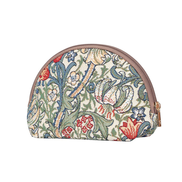 Signare Tapestry cosmetic bag makeup bag for Women with William Morris Golden Lily Design (COSM -GLILY)