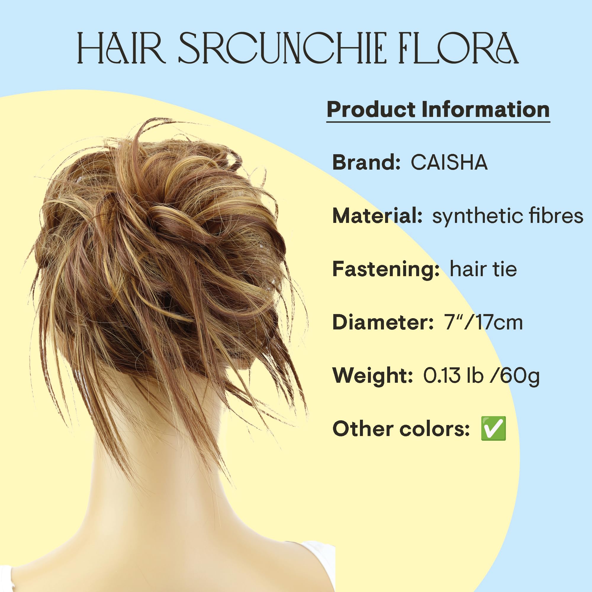 Brown Blonde Mix #33Ah16A G23F: Prettyshop Hairpiece Hair Rubber Scrunchie Scrunchy Updos Voluminous Wavy Messy Bun Brown Blonde Mix #33Ah16A G23F