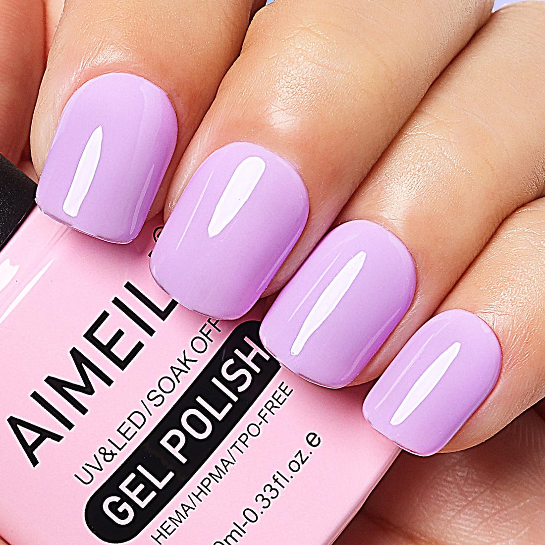AIMEILI Shellac Soak Off UV LED Gel Nail Polish - Neon Lavender (060) 10ml