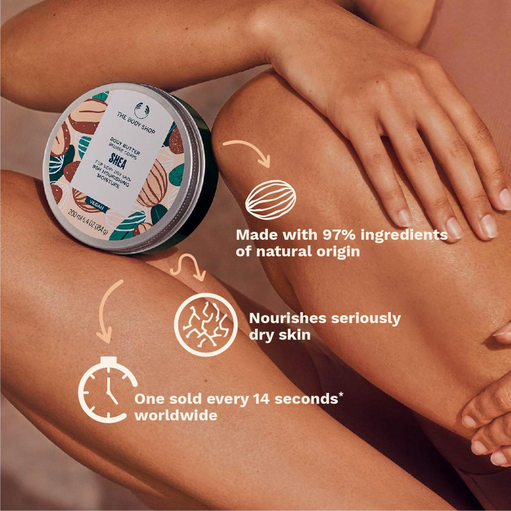The Body Shop Shea Body Butter – Hydrating & Moisturizing Skincare for Very Dry Skin – Vegan – 6.4 oz