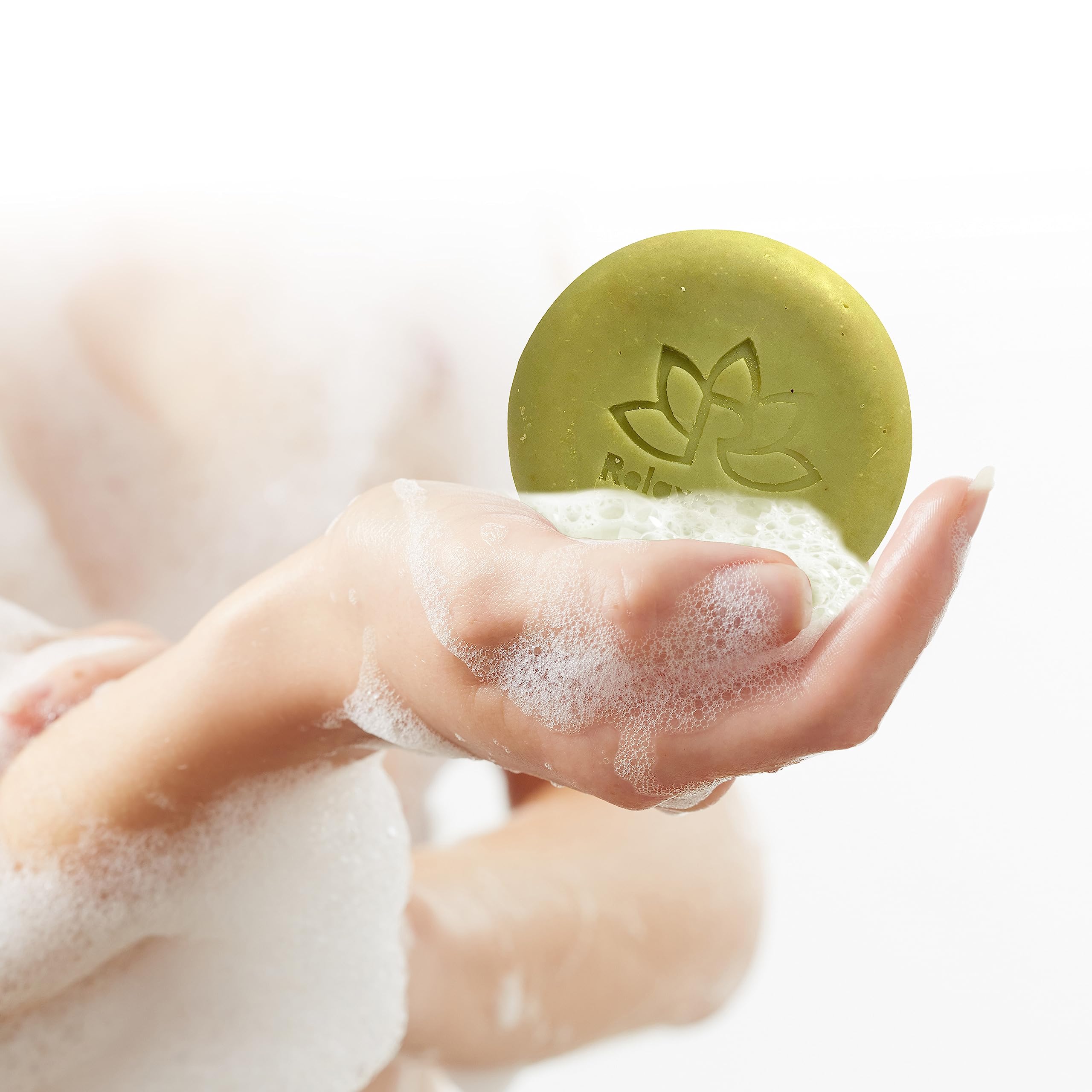 Relaxcation Natural Olive Oil Soap Bar with Organic Pure Greek Olive Oil and Olive Leaves - Anti-Aging and Antioxidant Moisturizing Cold Processed Soap - Handmade in USA