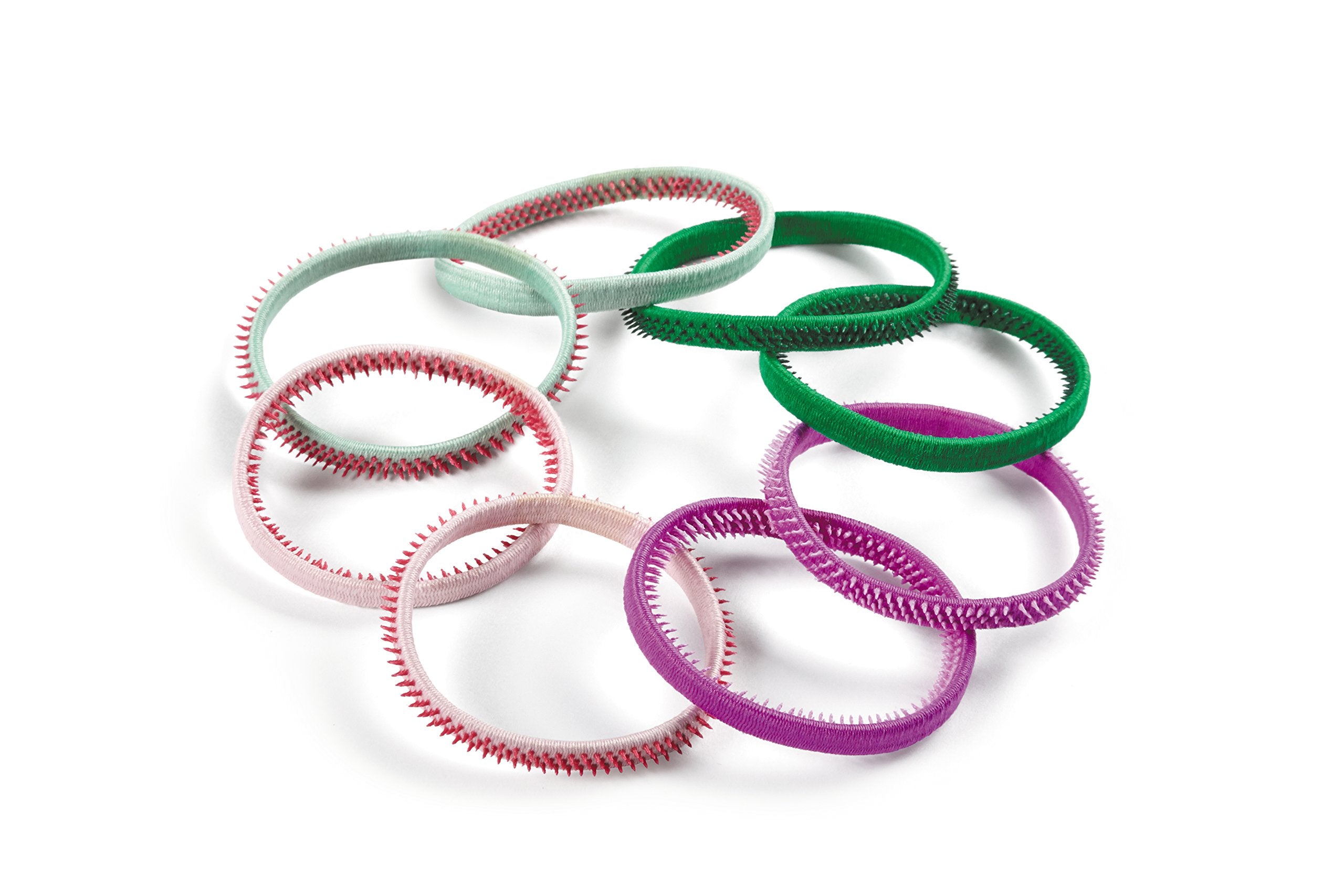 Goody SlideProof Hair Tie Elastics, Sparkly Neon, 8-count