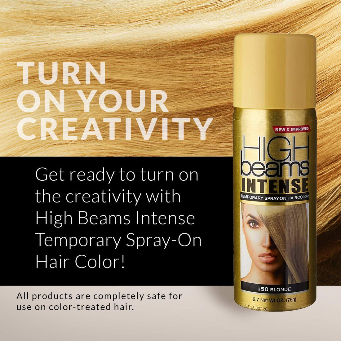 high beams Intense Temporary Spray on Hair Color Blonde 2.7 Ounce