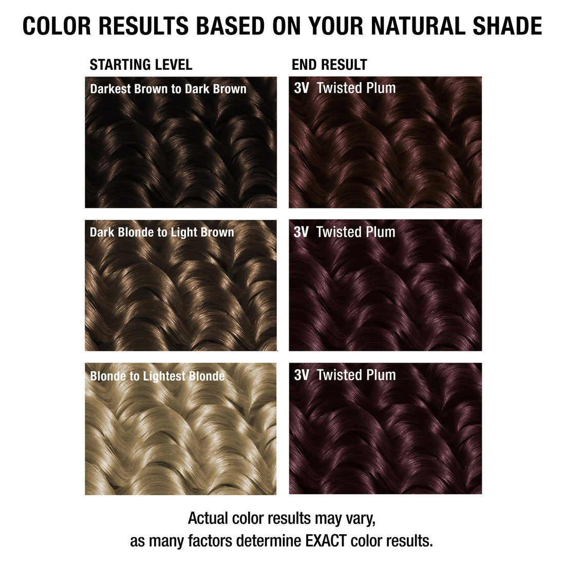 All About Curls Permanent Hair Color Dye, 100% Gray Coverage, 3V Twisted Plum