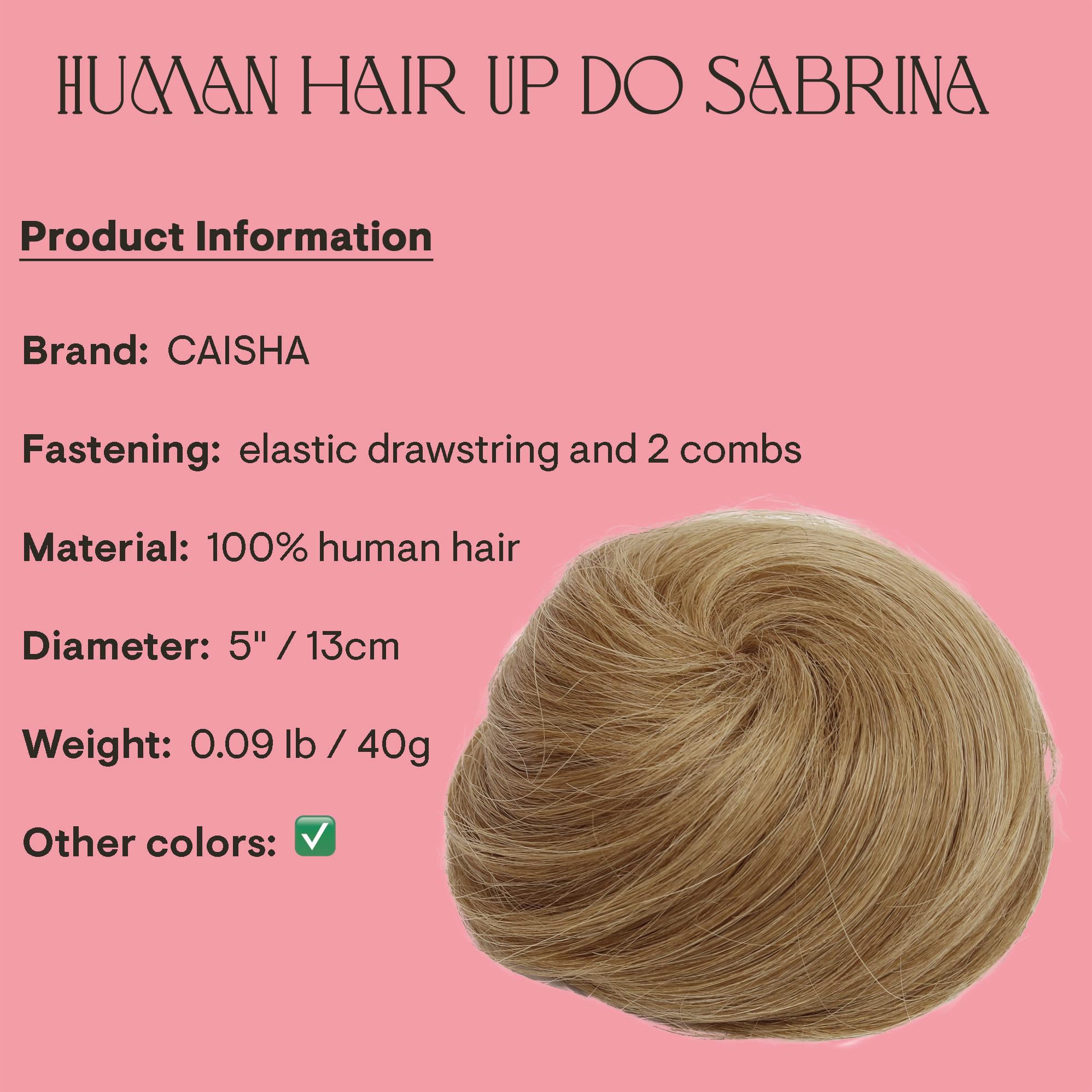 PRETTYSHOP 100% Human Hair UP DO Ballerina Knoten Donut Bun Topknot Scrunchie Hairpiece H311m