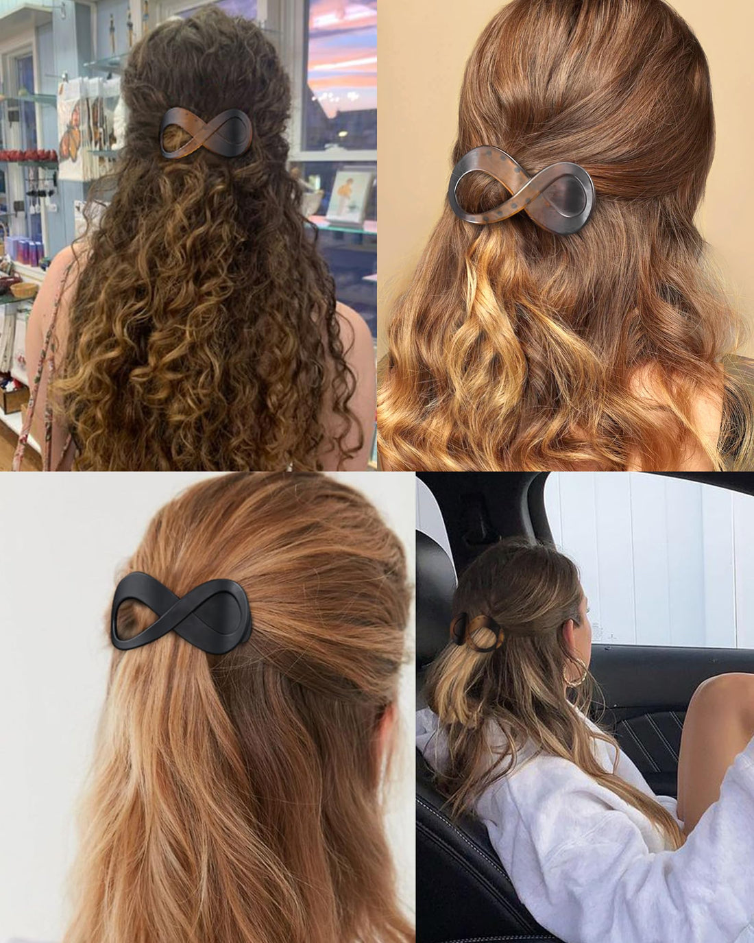 Yanibest 2pcs 3.3 Inch Hair Clip Flat Hair Clips for Women and Girls - Stylish Hair Clips for Thick Hair Hair Banana Barrettes for Styling Hair Accessories for Women