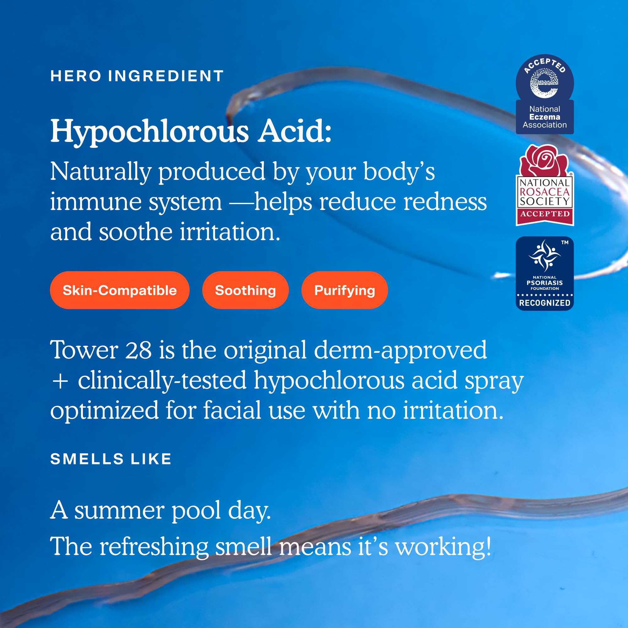 Tower 28 SOS Daily Rescue Facial Spray for Sensitive Skin, Hypochlorous Acid Spray Helps Reduce Redness and Breakouts, Full Size Toner for Face, 4 FL Oz