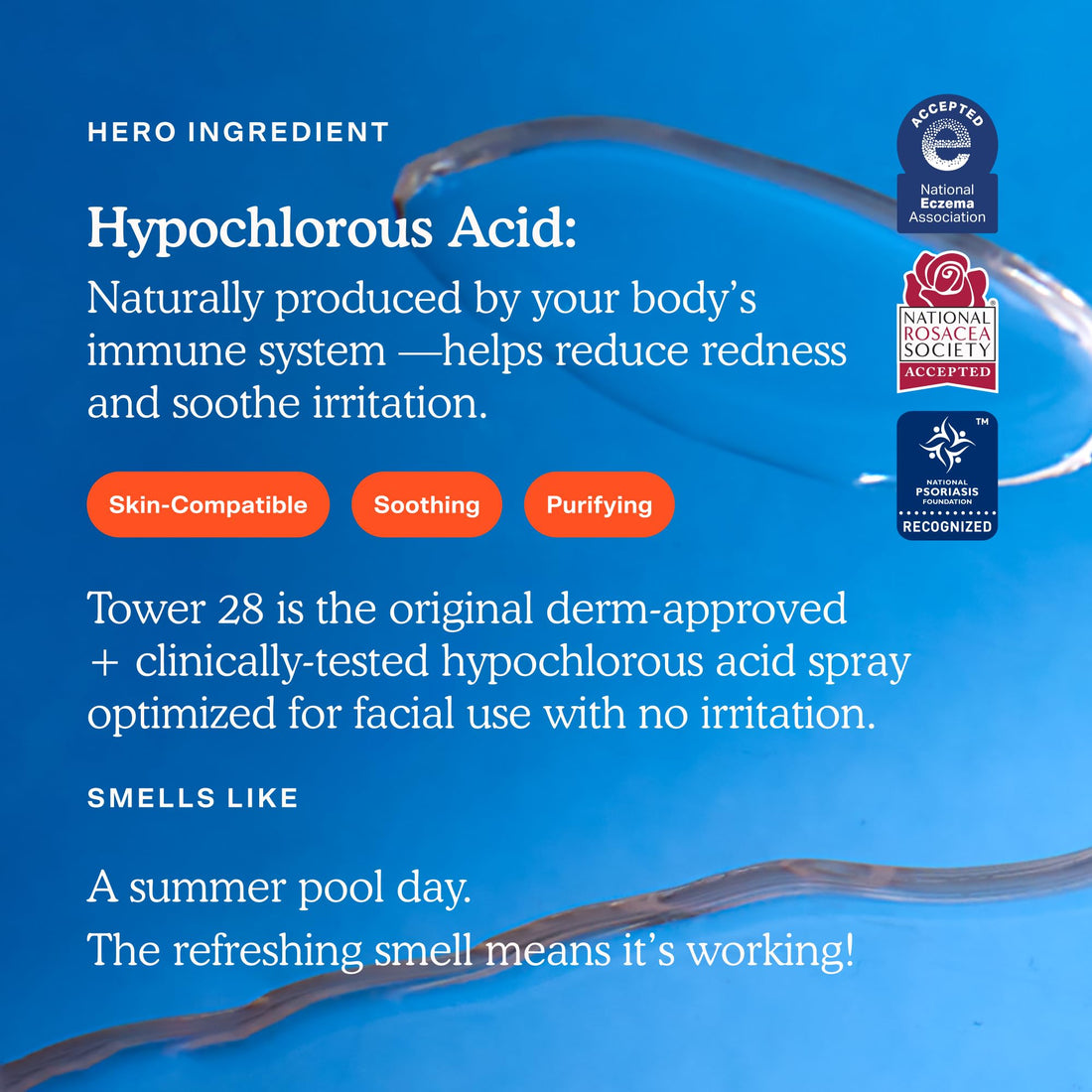 Tower 28 SOS Daily Rescue Facial Spray for Sensitive Skin, Hypochlorous Acid Spray Helps Visibly Reduce the Appearance of Redness and Breakouts, Travel Size Toner for Face, 1 FL Oz