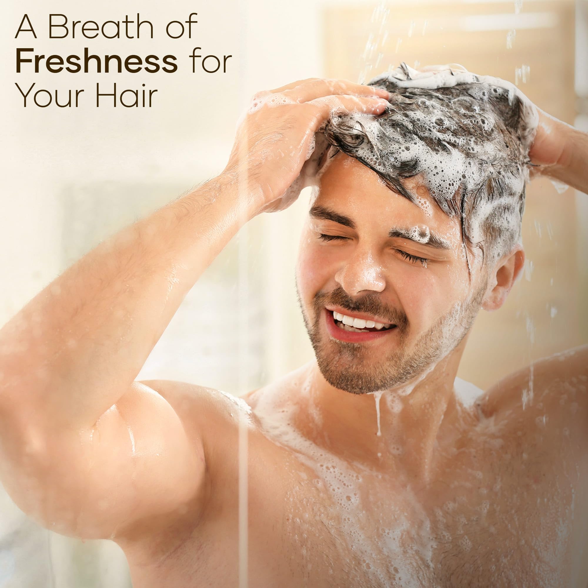 SOULSPA PURE Hair Thickening Shampoo and Conditioner Set - Volumizing & Growth Support with DHT Blockers, Biotin, Keratin, Tea Tree Oil, Caffeine, Saw Palmetto Extract - Men & Women - 16 fl oz Each