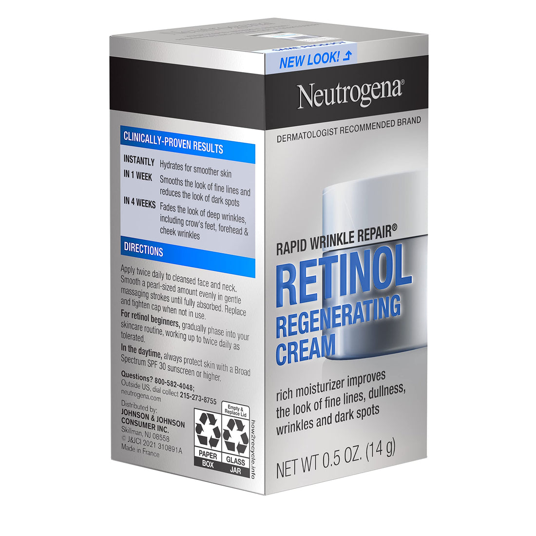 Neutrogena Rapid Wrinkle Repair Retinol Regenerating Cream, 0.5 Oz Mini (Pack of 3)