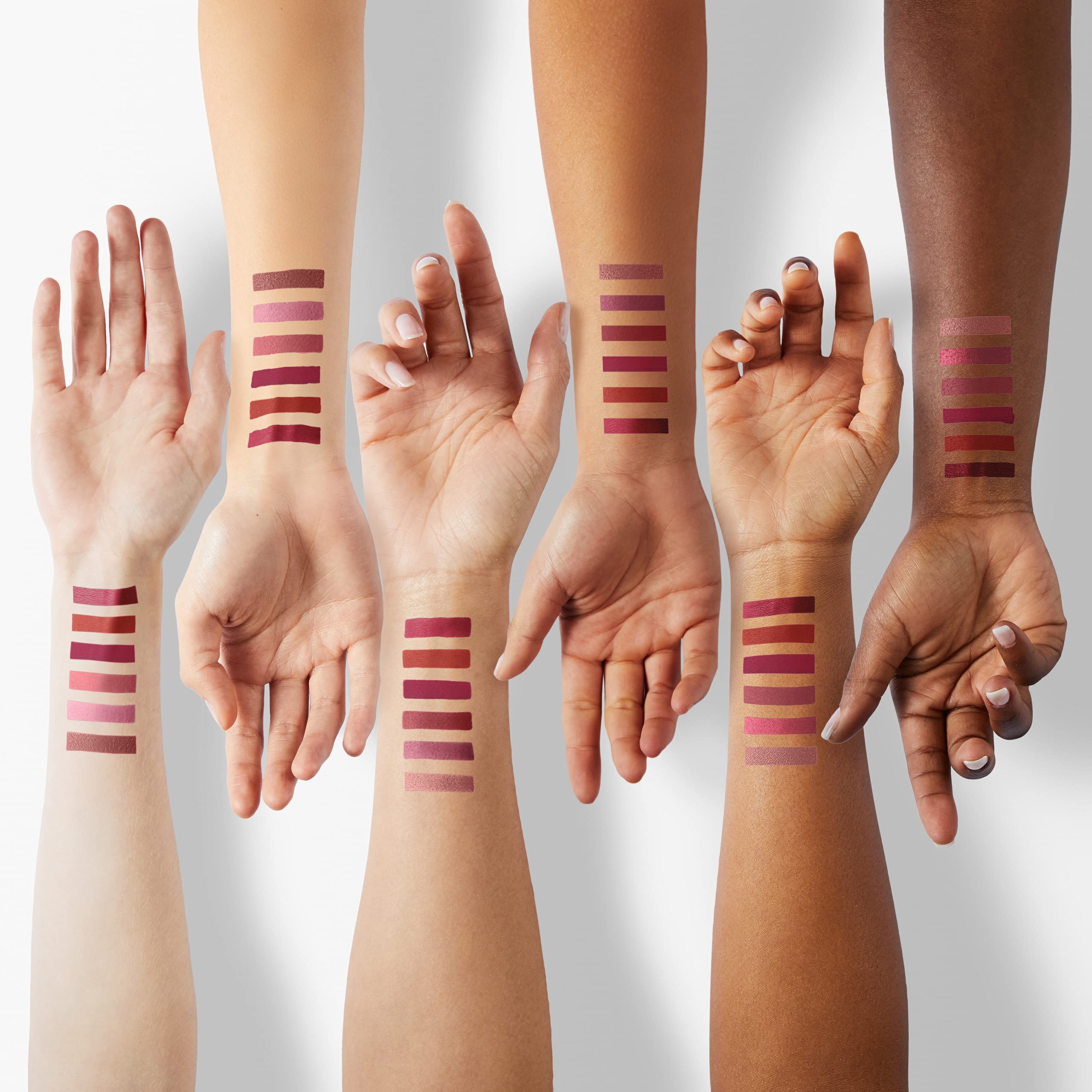 URQT 12pcs Lip Liner and Lipstick Set, 6 Velvety Matte Liquid Lipsticks + 6 Matching Smooth Lip Liner One Step Lips Long Lasting Waterproof Makeup Kits Gift Set