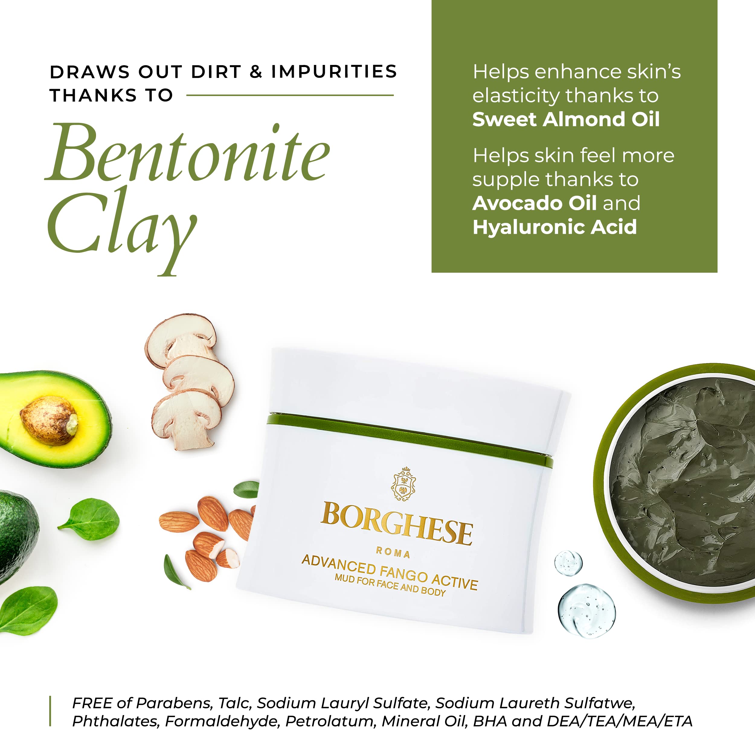 Borghese Advanced Fango Active Mud for Face and Body, 2.7 oz