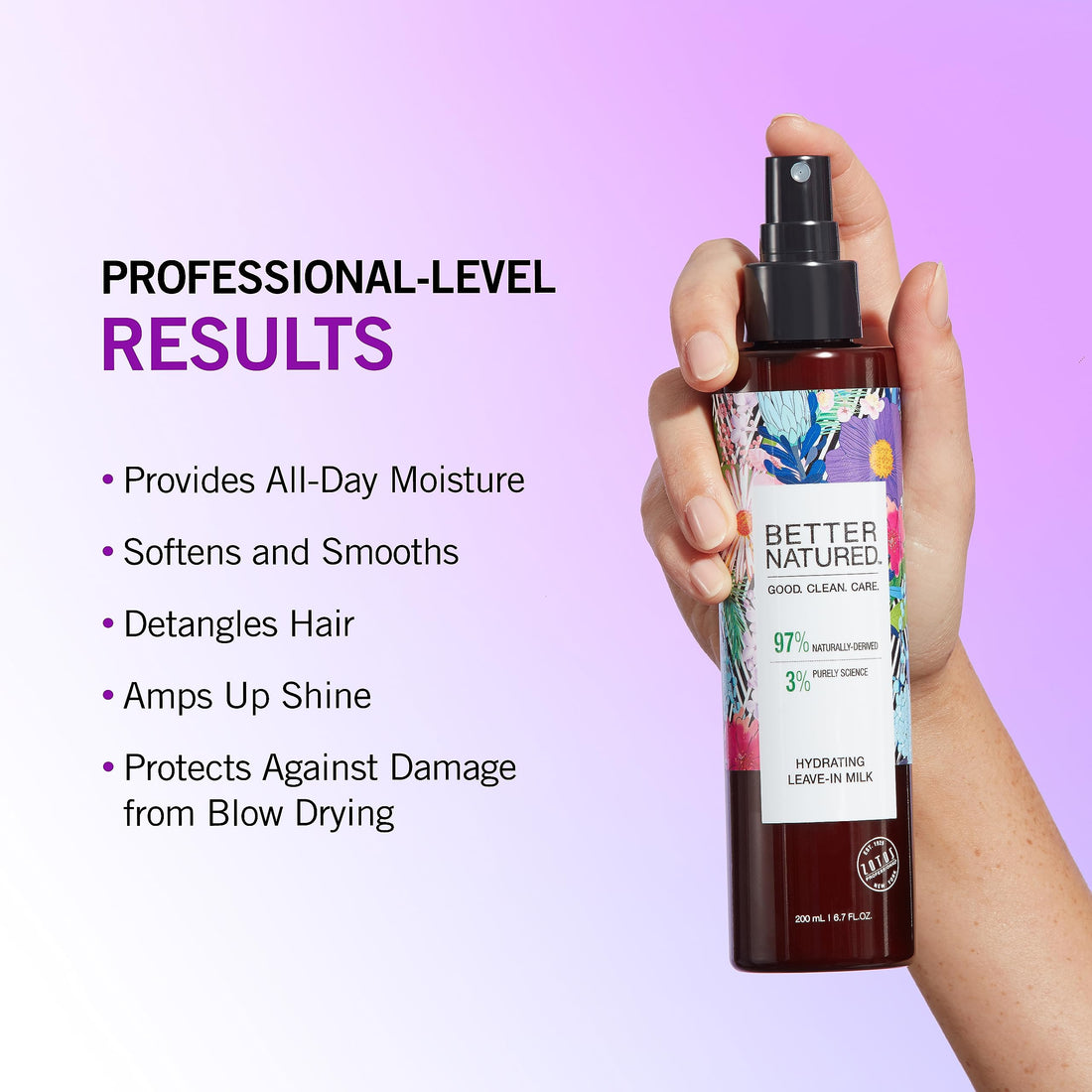 Better Natured Moisture Replenishing Hair Mask - Deep Conditioner for Dry & Damaged Hair, 6 Fl Oz