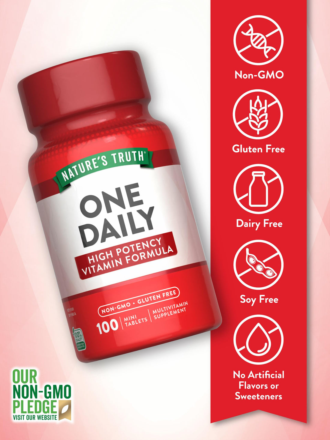 Nature's Truth One Daily Multivitamin | 100 Mini Tablets | for Men and Women | Non-GMO & Gluten Free Supplement