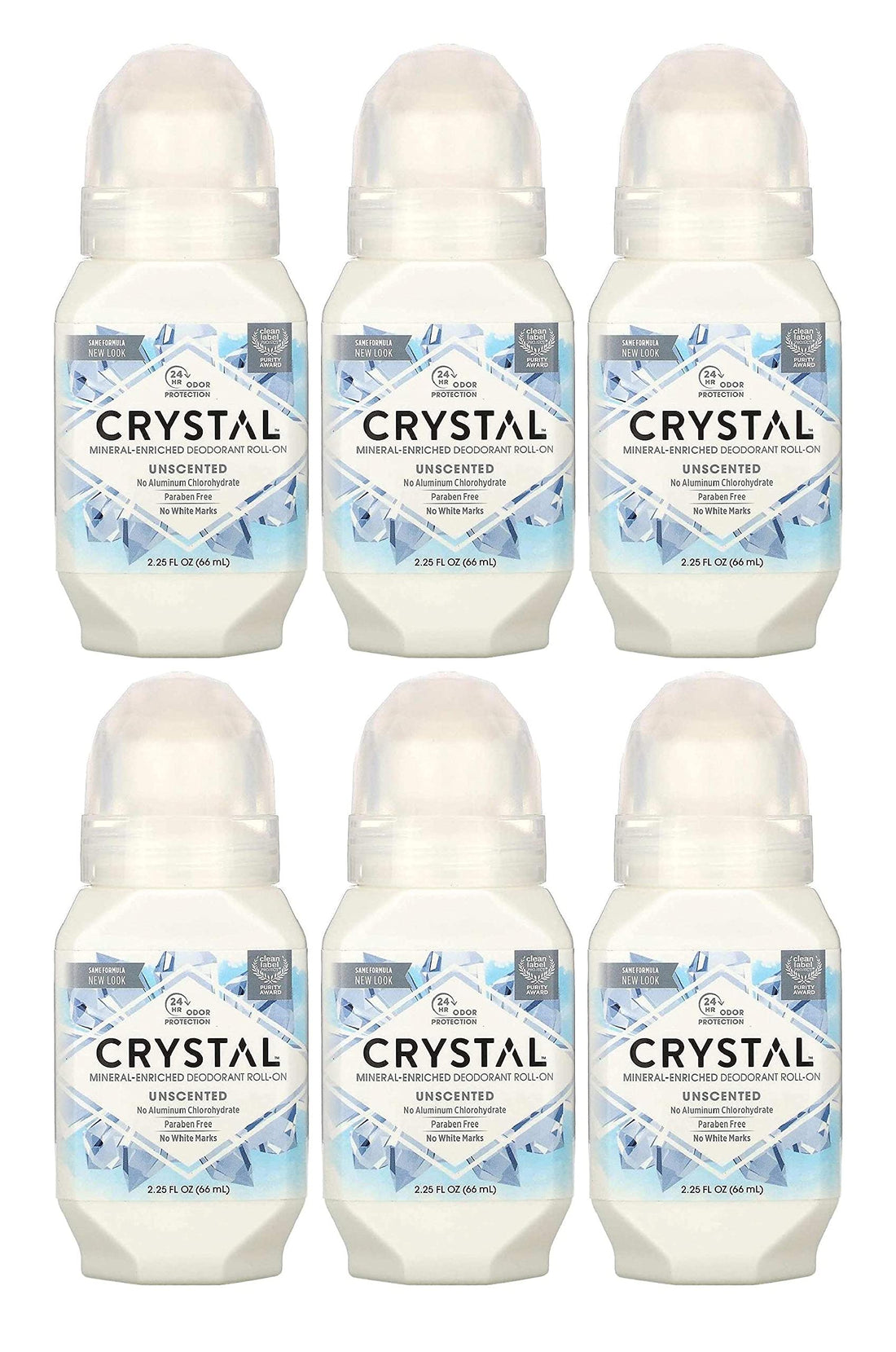 Crystal Body Roll-On Deodorant, 2.25 Ounce -- 6 per case