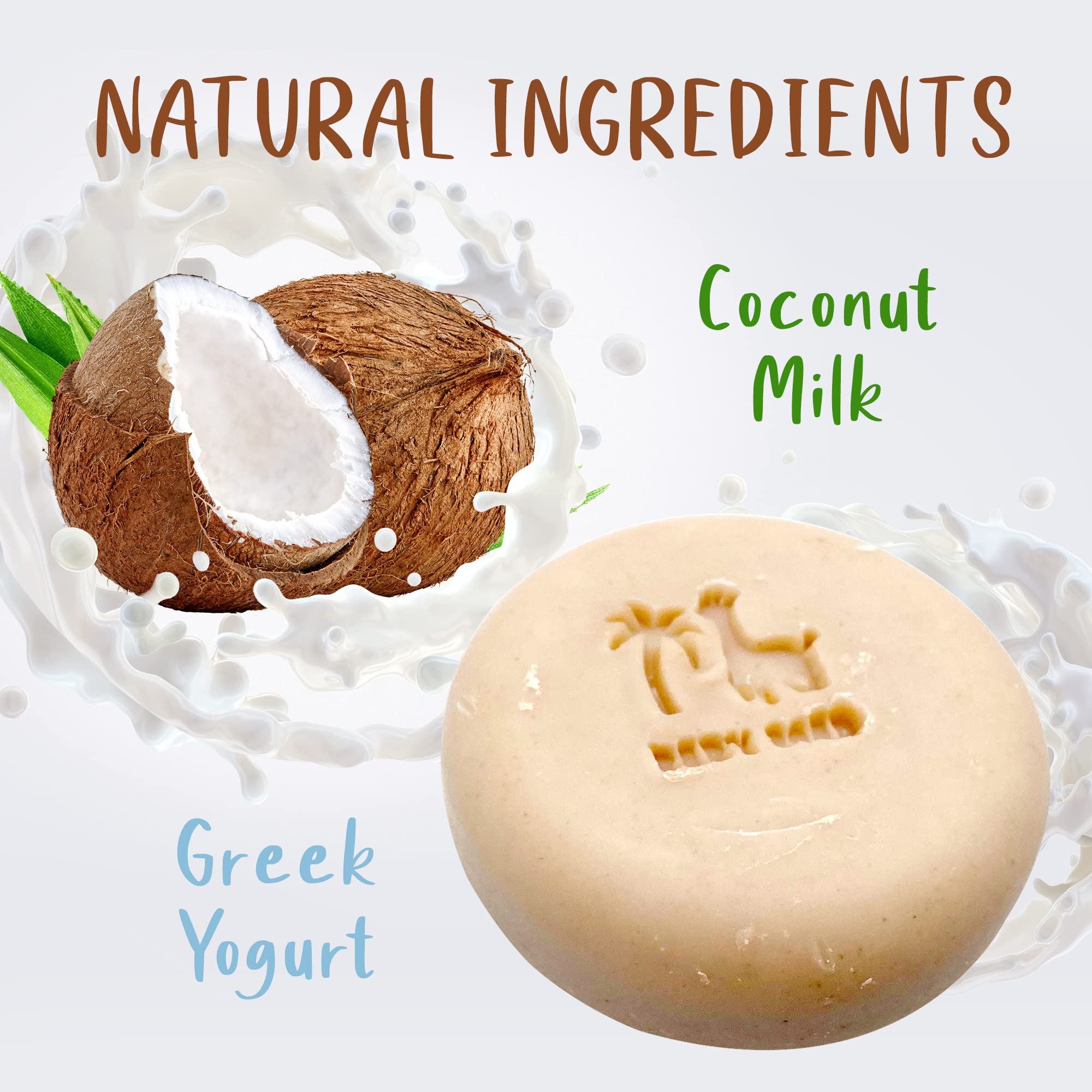 Baby Soap Bar with Greek Yogurt and Coconut Milk - Naturally Cold Processed from Organic Ingredients - Extra Moisturizing Baby's Delicate Skin - Handmade in USA