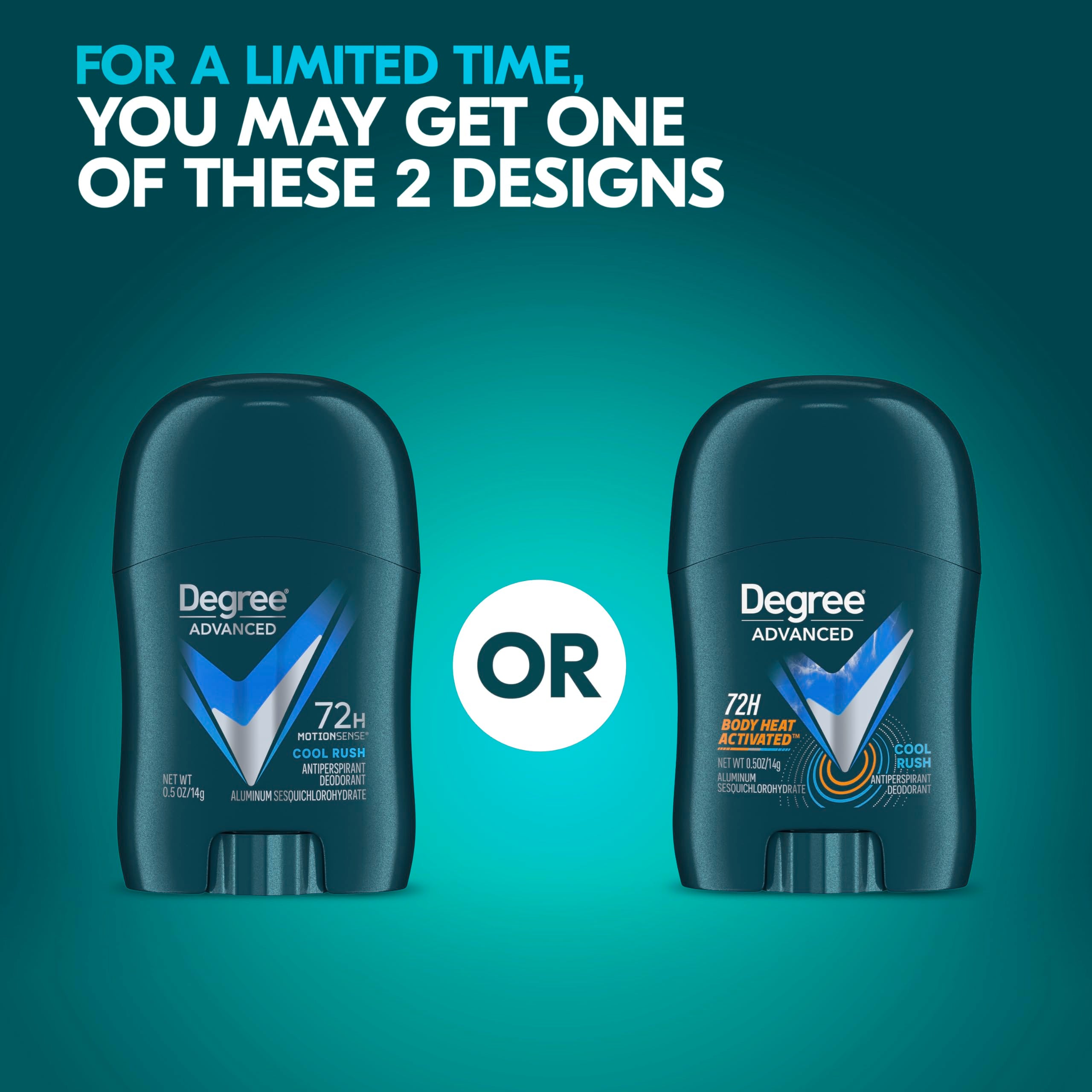 Degree Men Original Protection Antiperspirant Deodorant Cool Rush 0.5 oz, 36 Pieces
