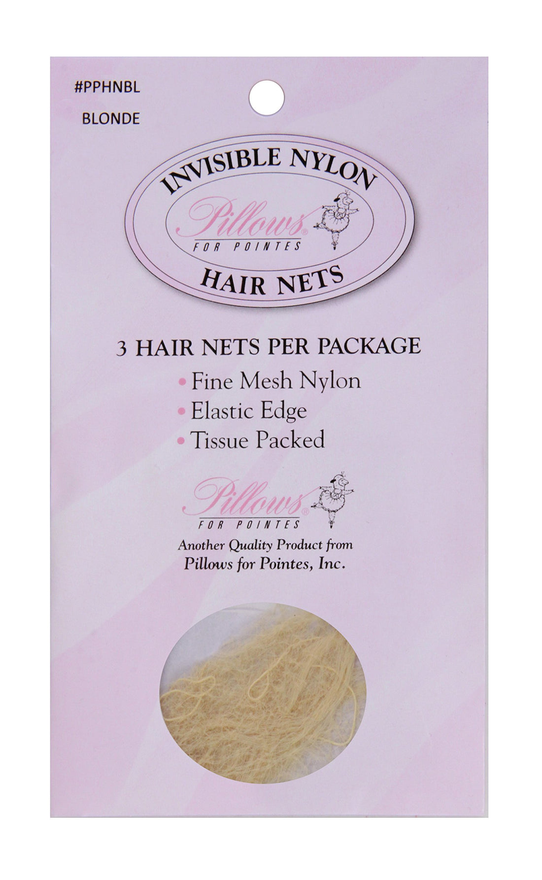 3 hair nets per package by Pillows (Blonde)