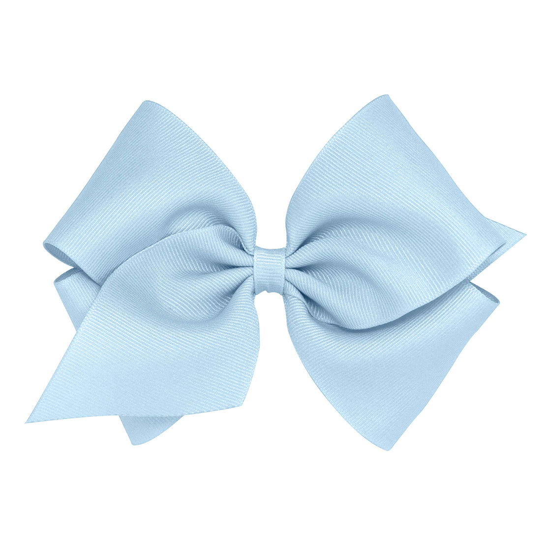 Wee Ones Girls' Classic Grosgrain Hair Bows on a WeeStay No-Slip Hair Clip, Handmade, Mini King, Millennium Blue