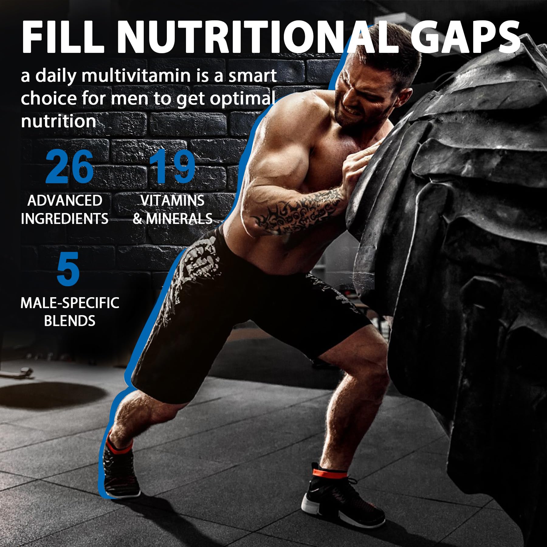 Multivitamin for Men Gummies, Vitamins A C D3 K2 E B, Zinc, Vegan Omega 3, CoQ10, Calcium, Magnesium, Lycopene - Liposomal Mens Methylated Vitamins, Energy, Immunity, Bone - Sugar Free, Vegan, 120 Cts