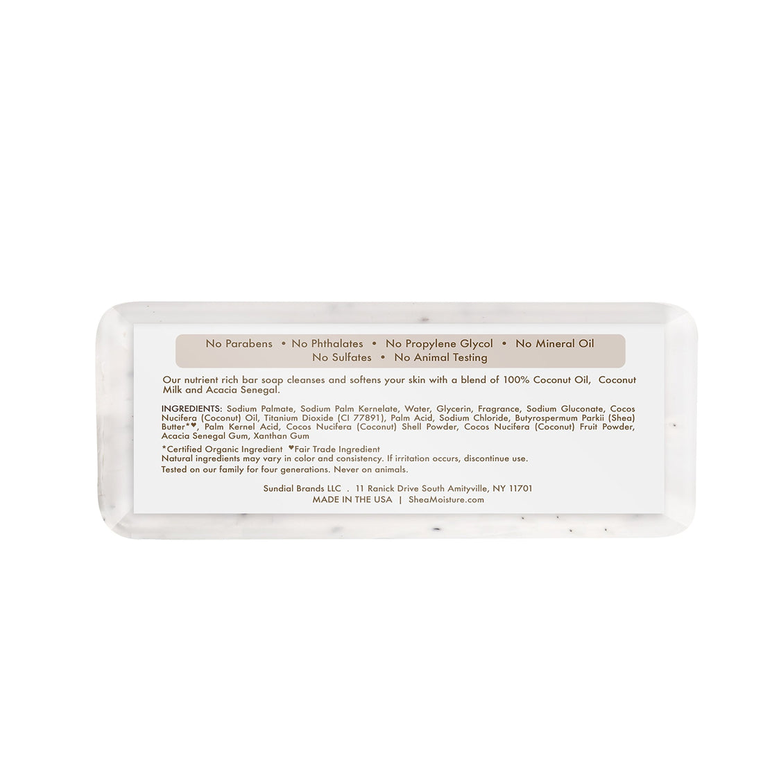 Shea Moisture 100% Virgin Coconut Oil Shea Butter Soap, 8 Oz