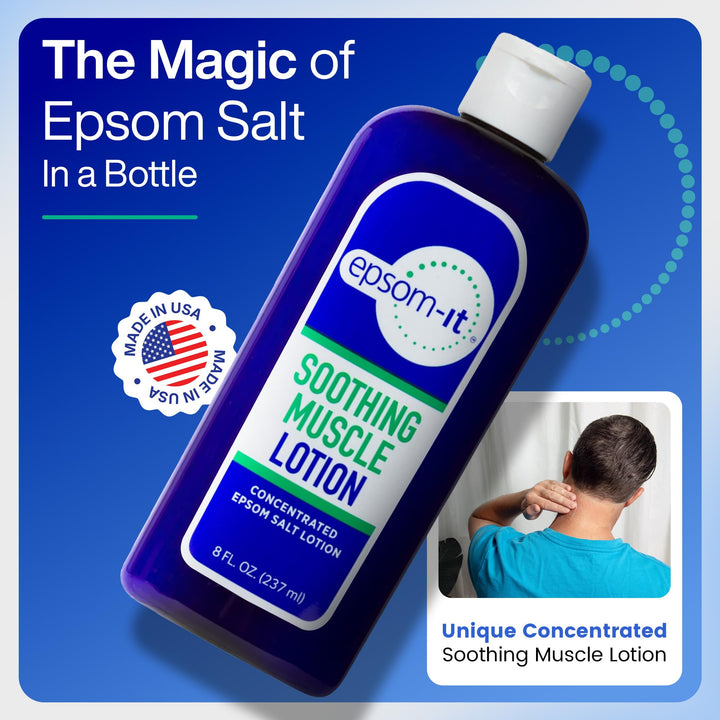 Epsom-It Soothing Muscle Set - Roll On Epsom Salt and Magnesium Lotion, for Muscle Aches and Stiffness, Tired Legs, Knees, and Achy Feet (2-Pack)