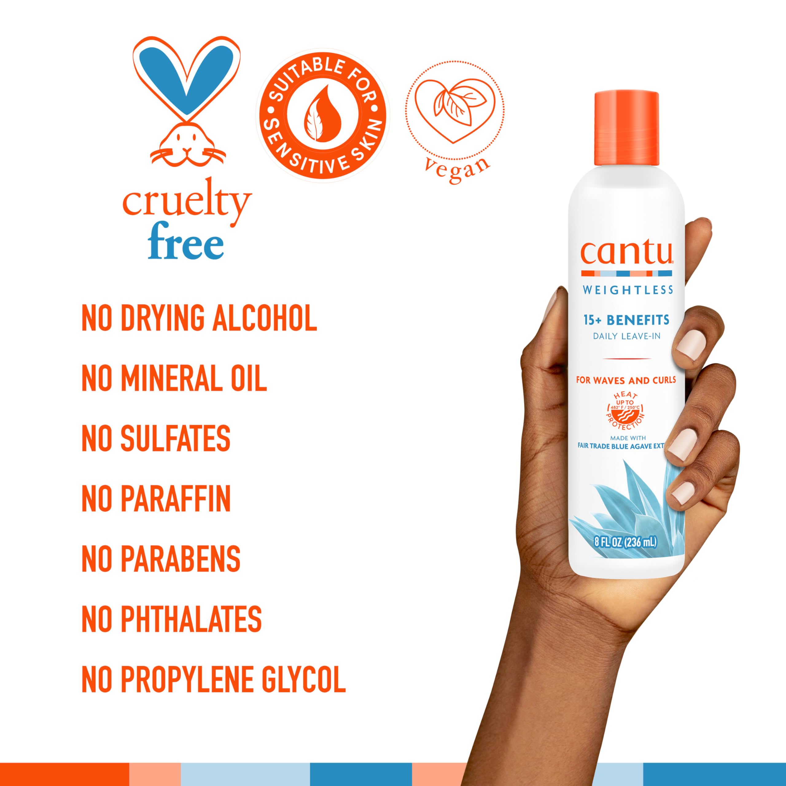 Cantu Weightless Daily Leave-In Cream, 8 fl oz