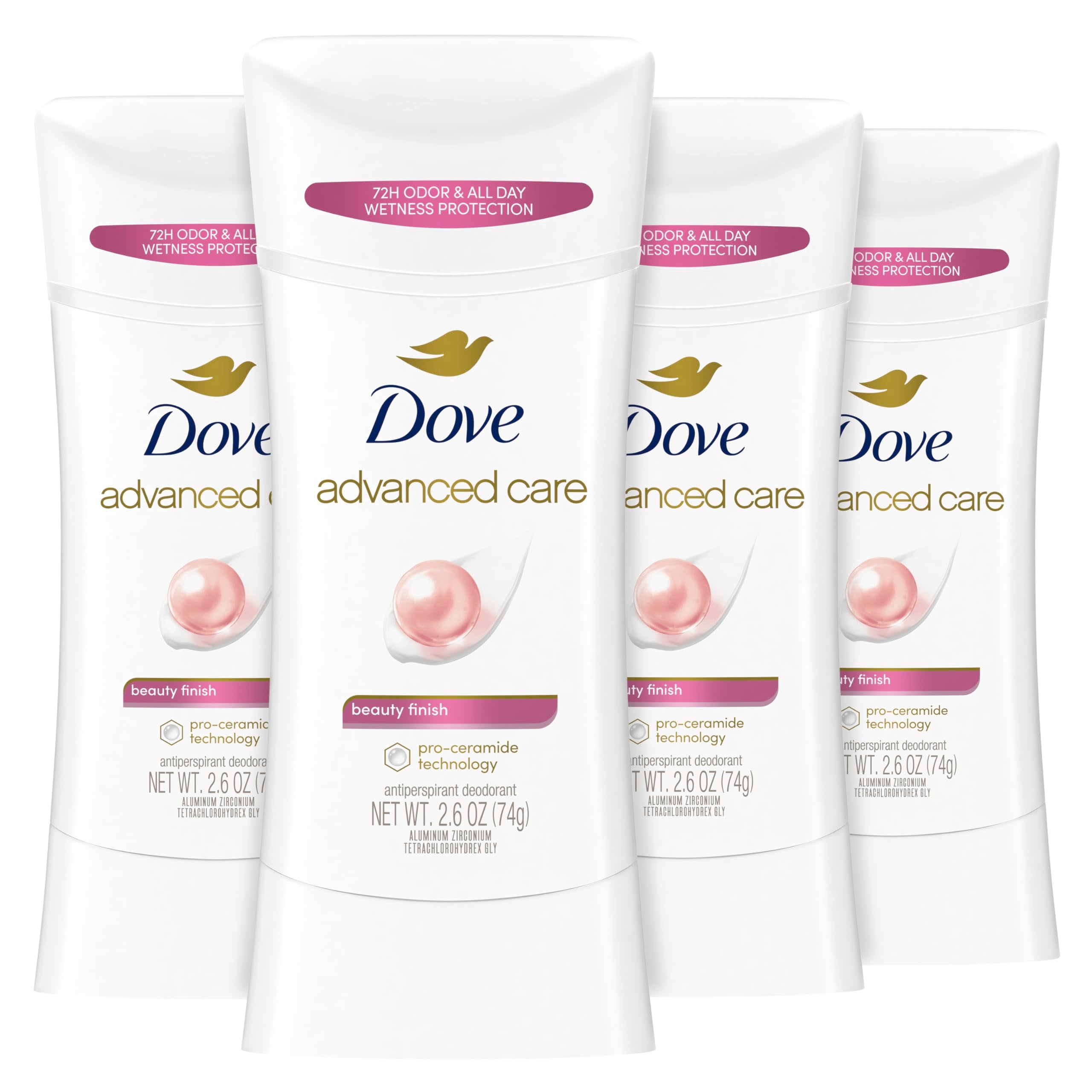 Dove Female Advanced Care Antiperspirant Fresh Scent Deodorant Stick Beauty Finish For 48 Hour Protection And Soft And Comfortable Underarms Oz 4, 2.6 Count, Pack Of 1